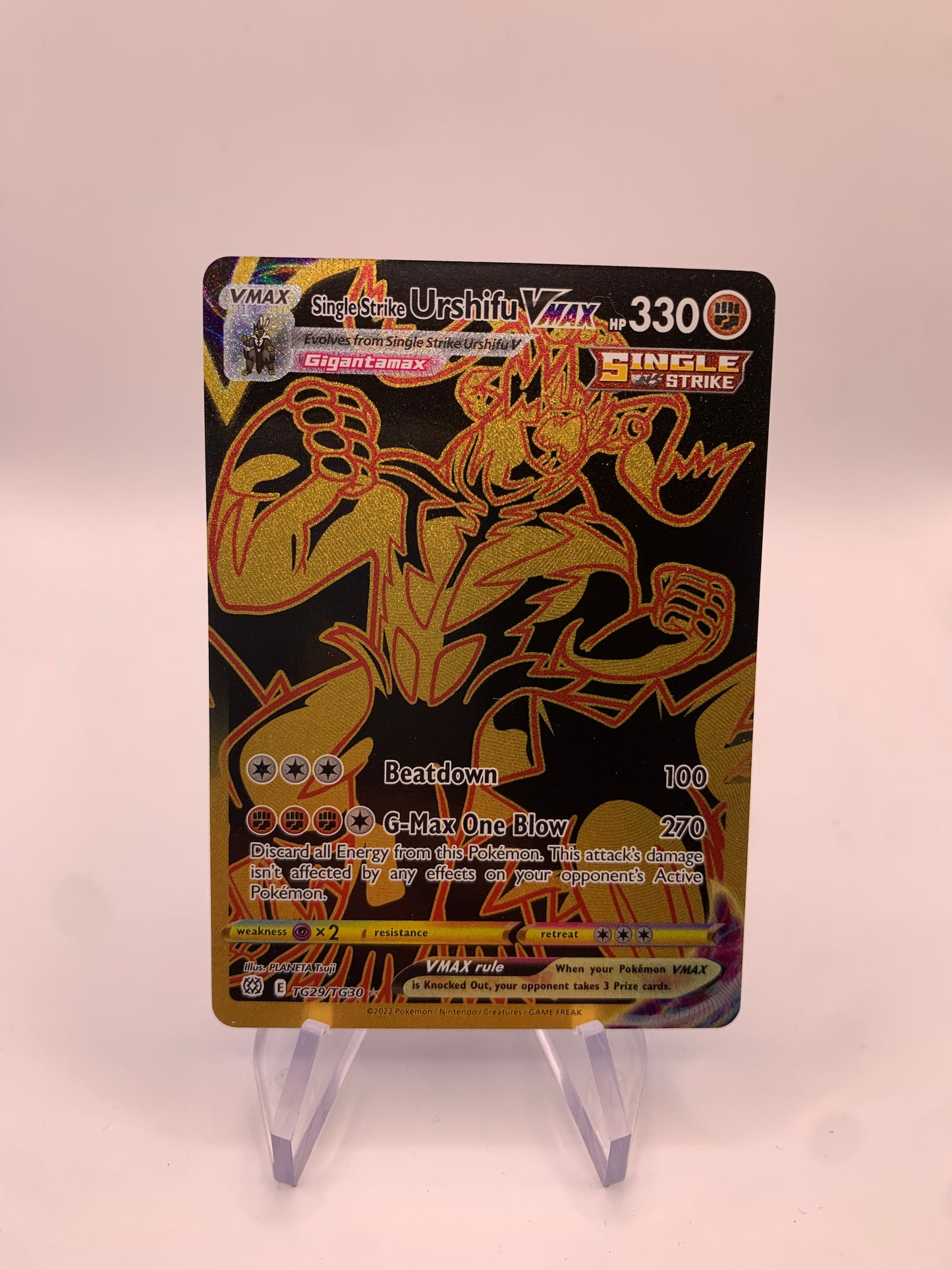 Pokemon Karte Gold Vmax Urshifu TG29/TG30 Deutsch