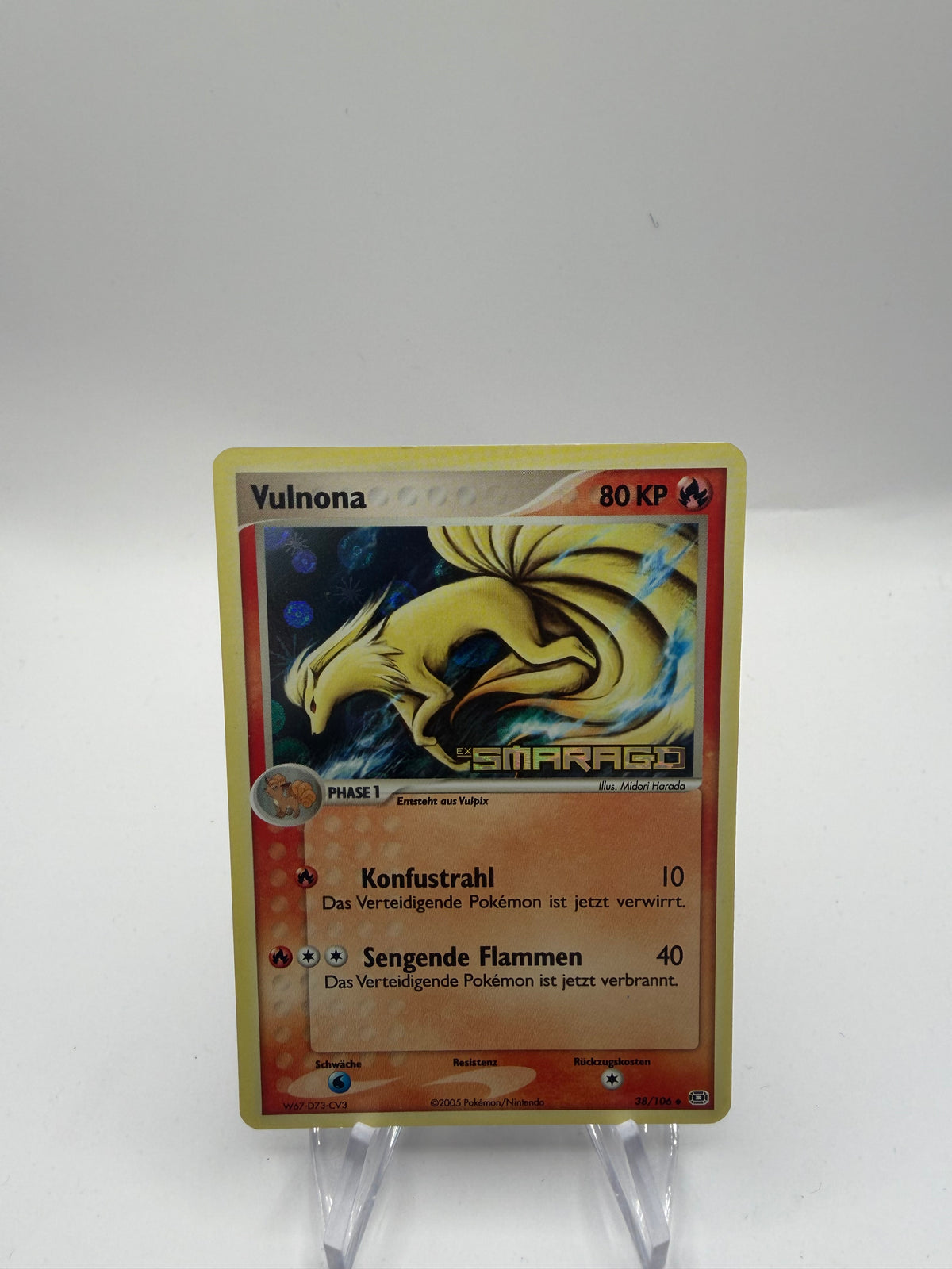 Pokemon Karte Stamp Vulnona 38/106 Deutsch