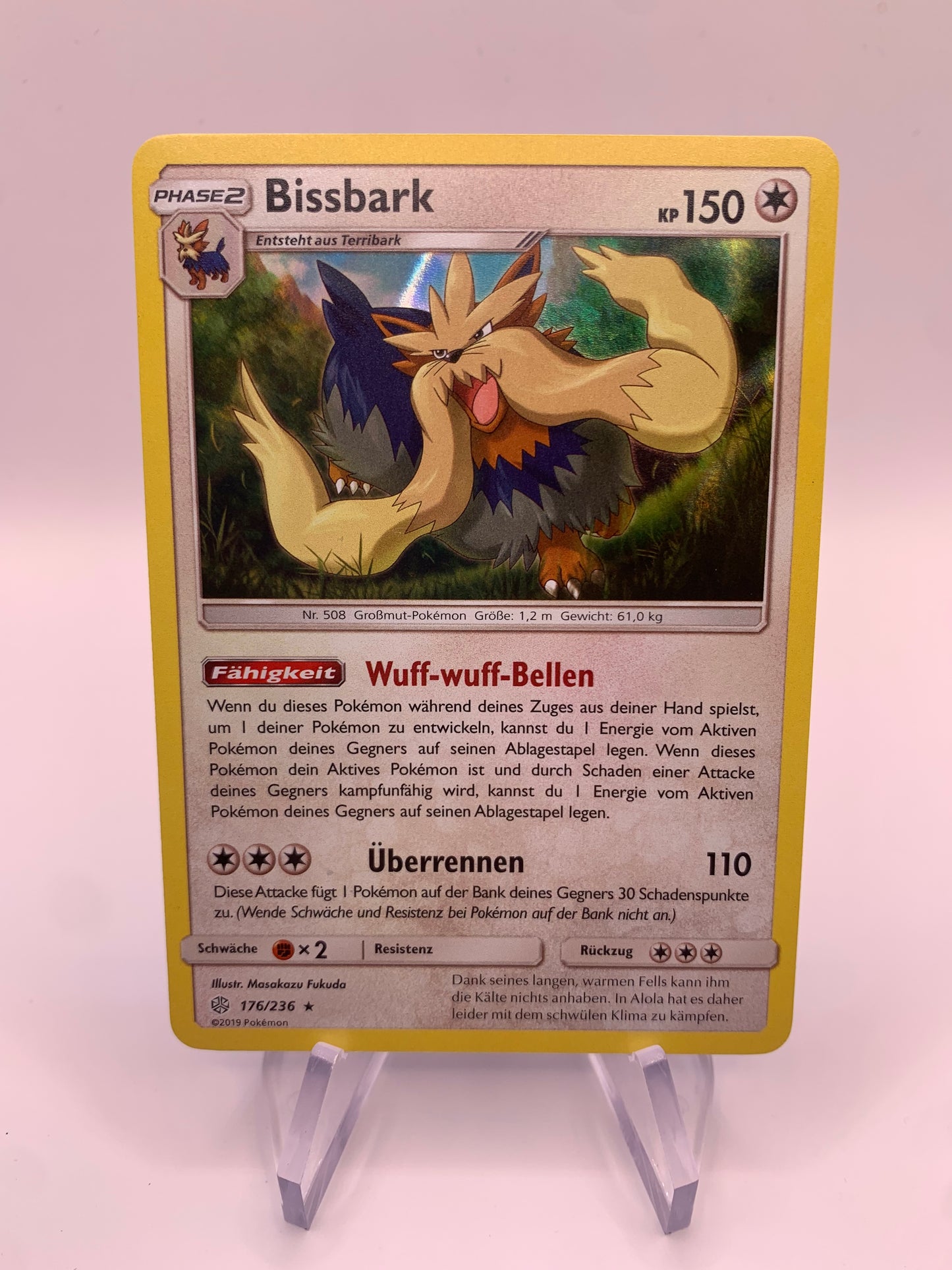 Pokemon Karte Holo Bissbark 176/236 Deutsch