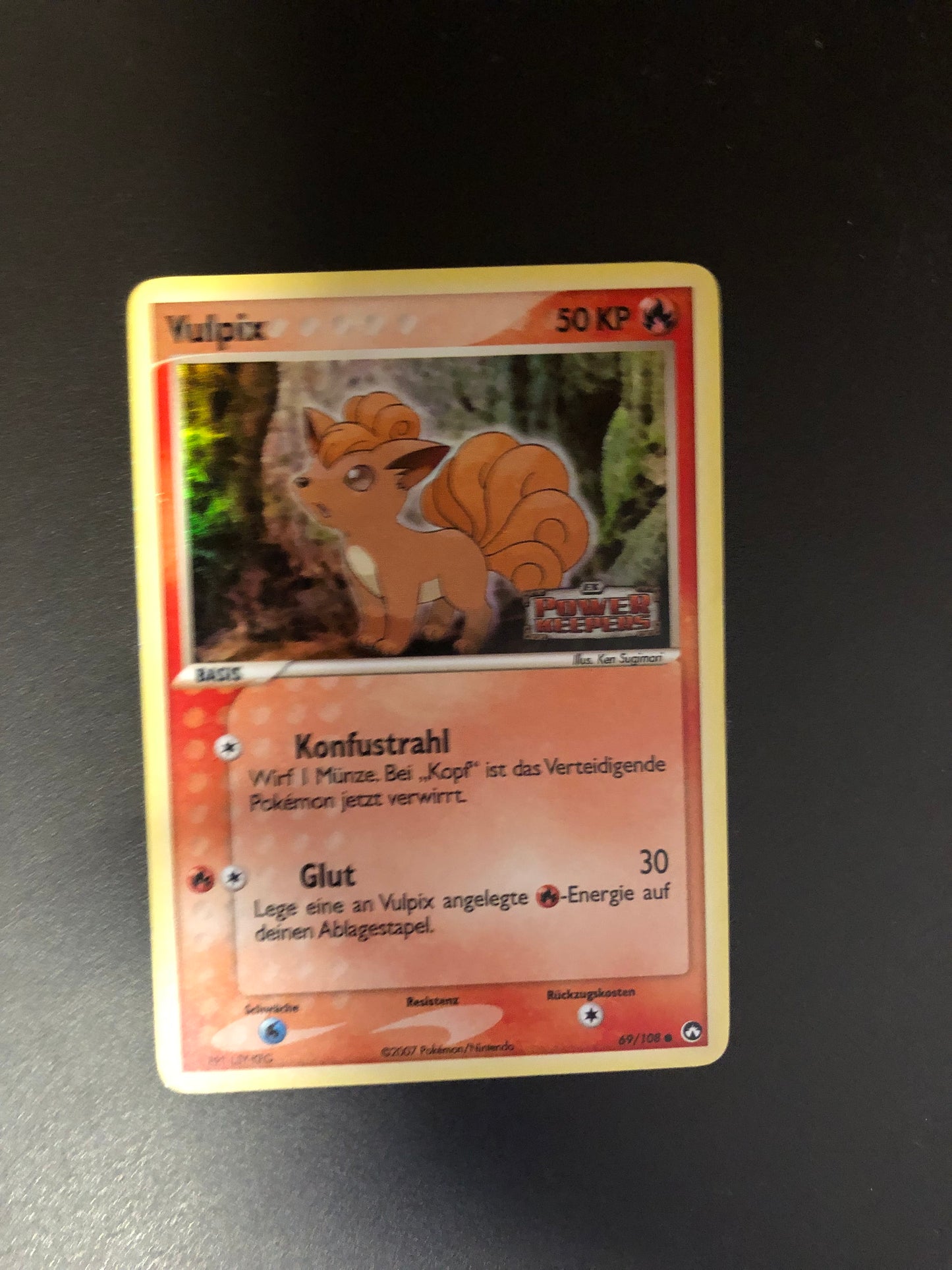 Pokemon Karte Revers Stamp Vulpix 69/108 Deutsch