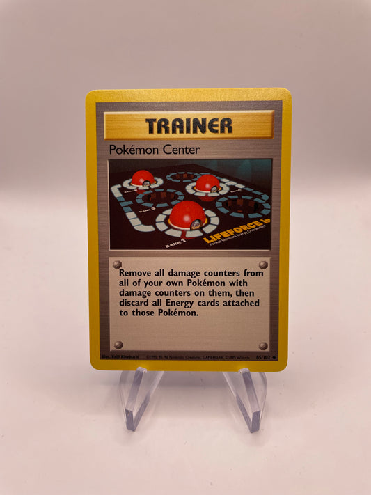 Pokemon Karte Base Set Trainer Pokémon Center 85/102 Englisch