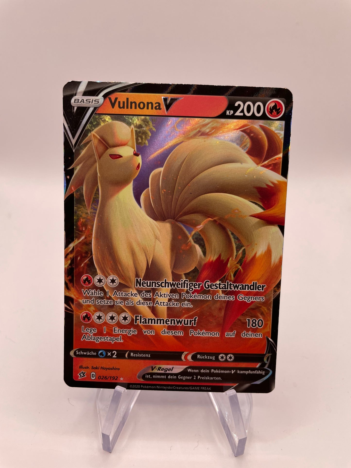 Pokemon Karte V Vulnona 26/192 Deutsch