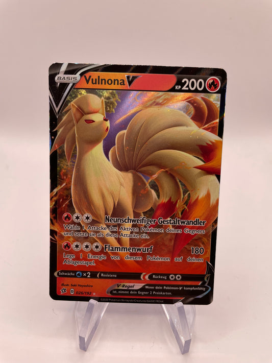 Pokemon Karte V Vulnona 26/192 Deutsch