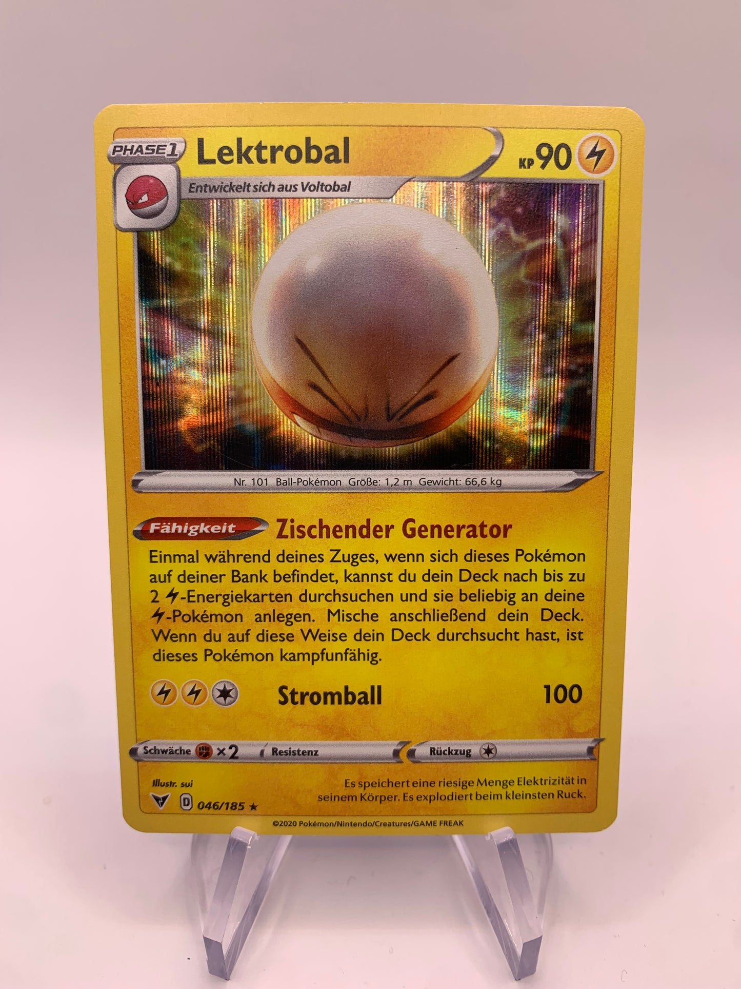 Pokémon Karte Holo Lektrobal 46/185 deutsch