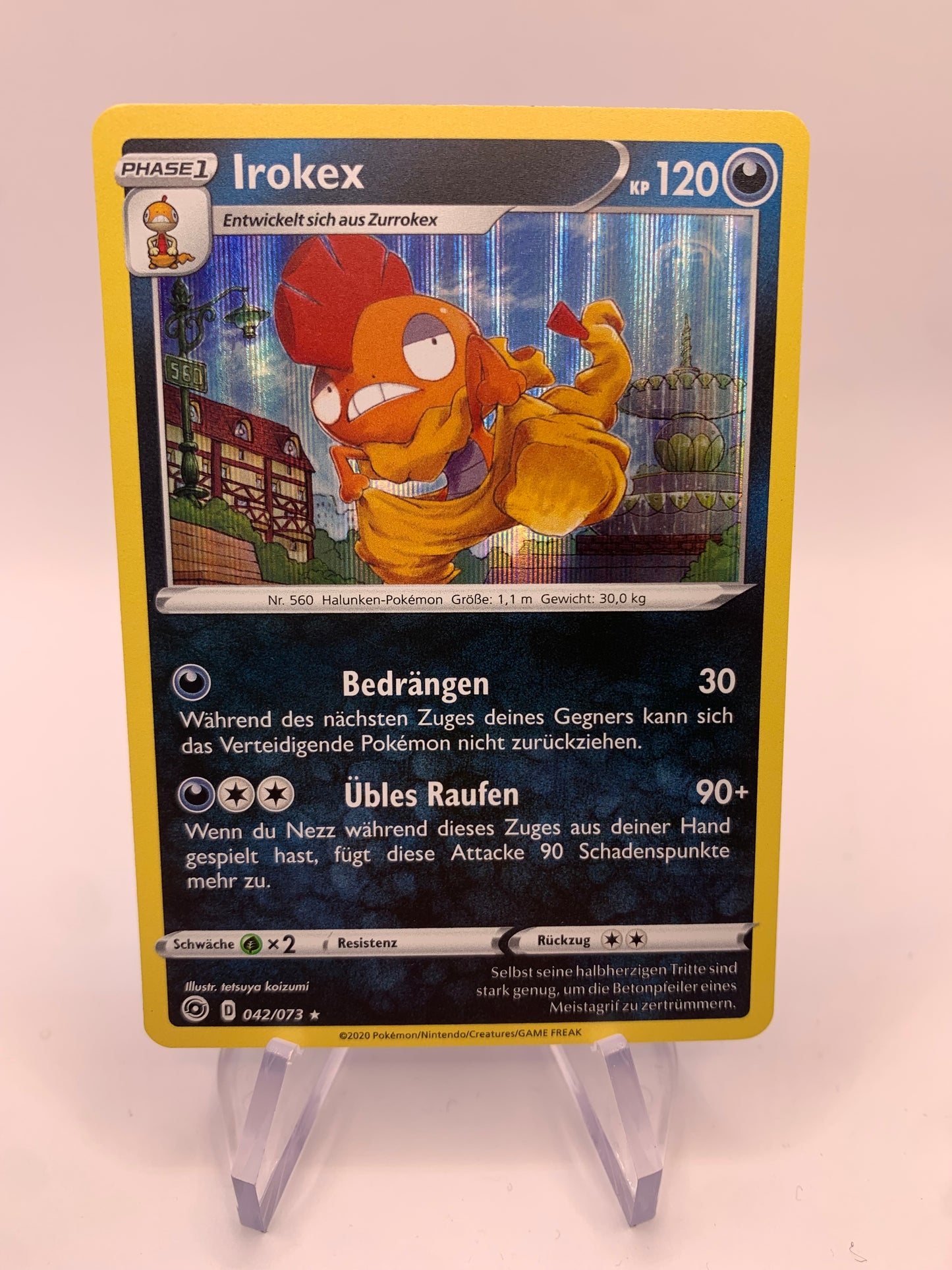 Pokémon card Holo Irokex 42/73 German