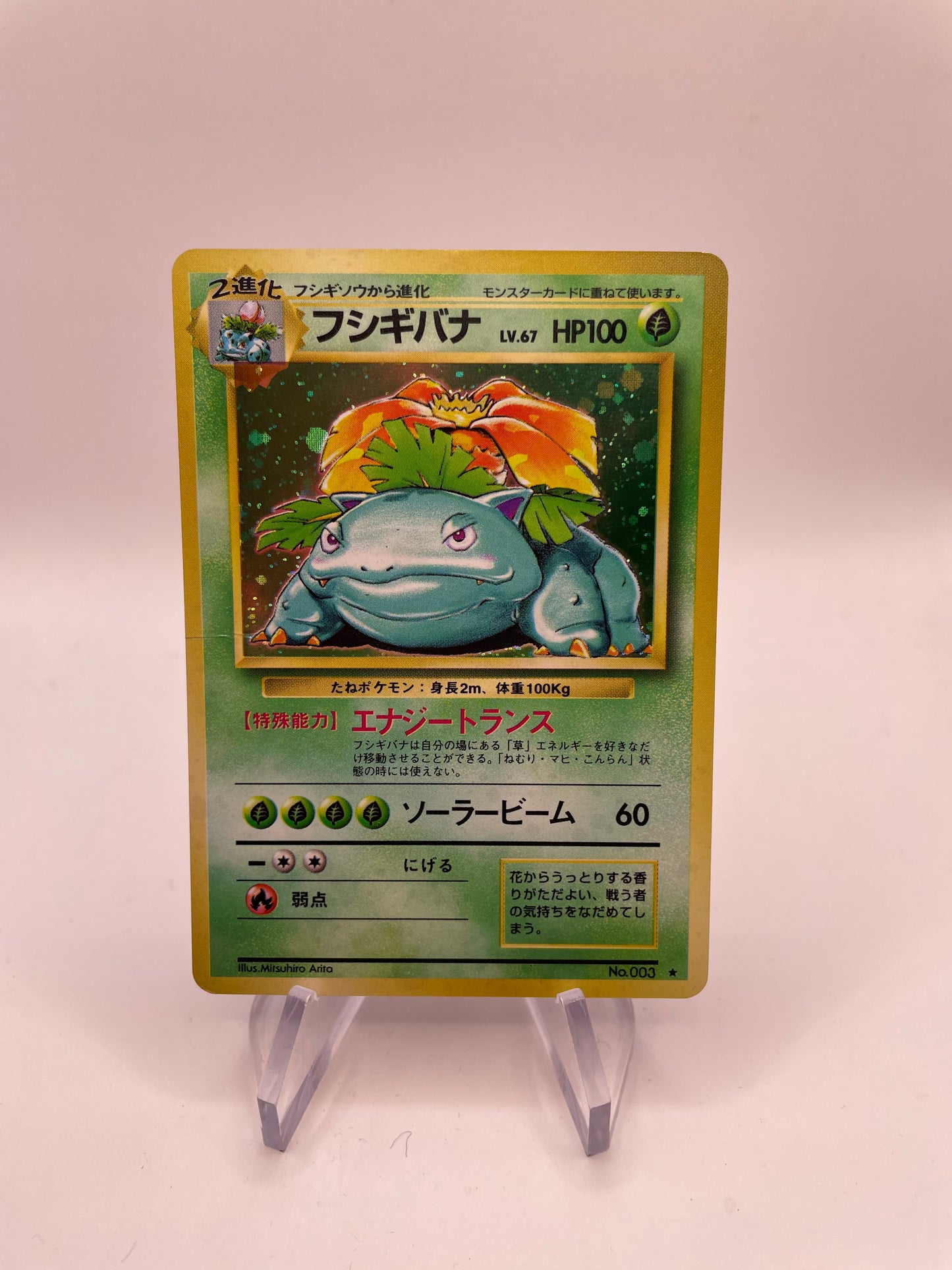 Pokemon Karte Holo Bisaflor No.003 Japanisch