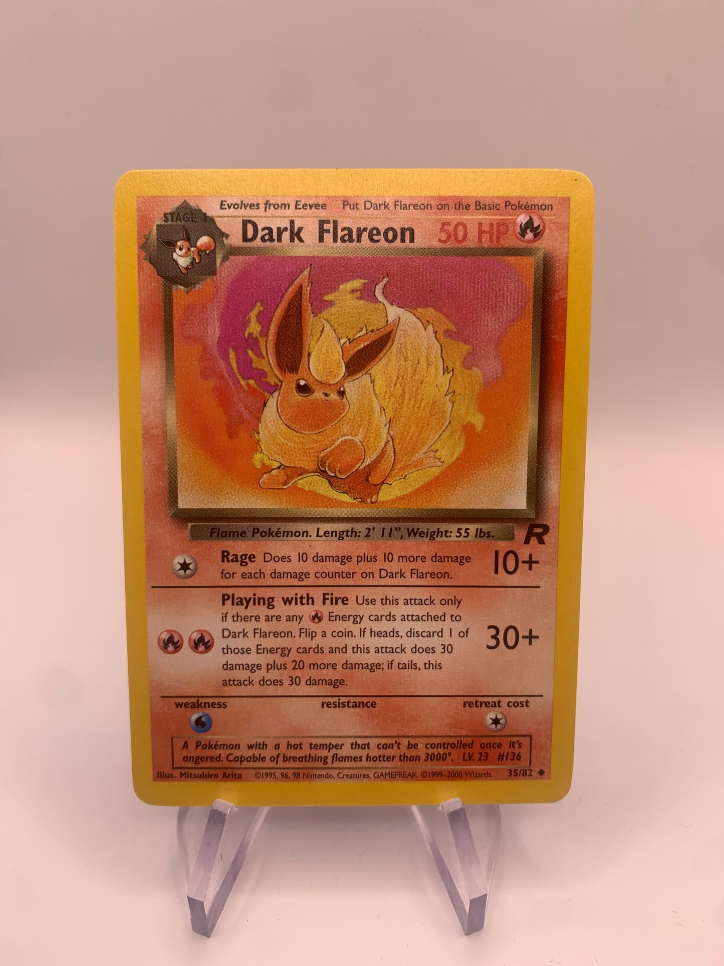 Pokemon Karte Dunkles Flamara 35/82 Englisch