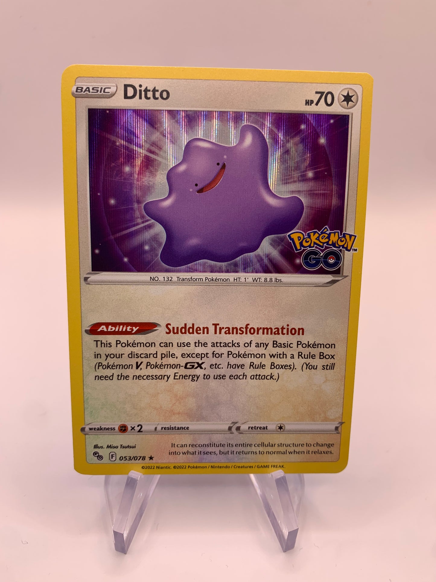 Pokemon Karte Holo Ditto 53/78 Englisch