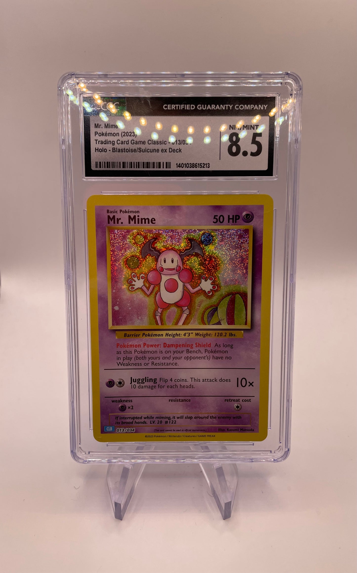 Pokemon Karte Holo CGC Mr. Mime 13/34 Englisch