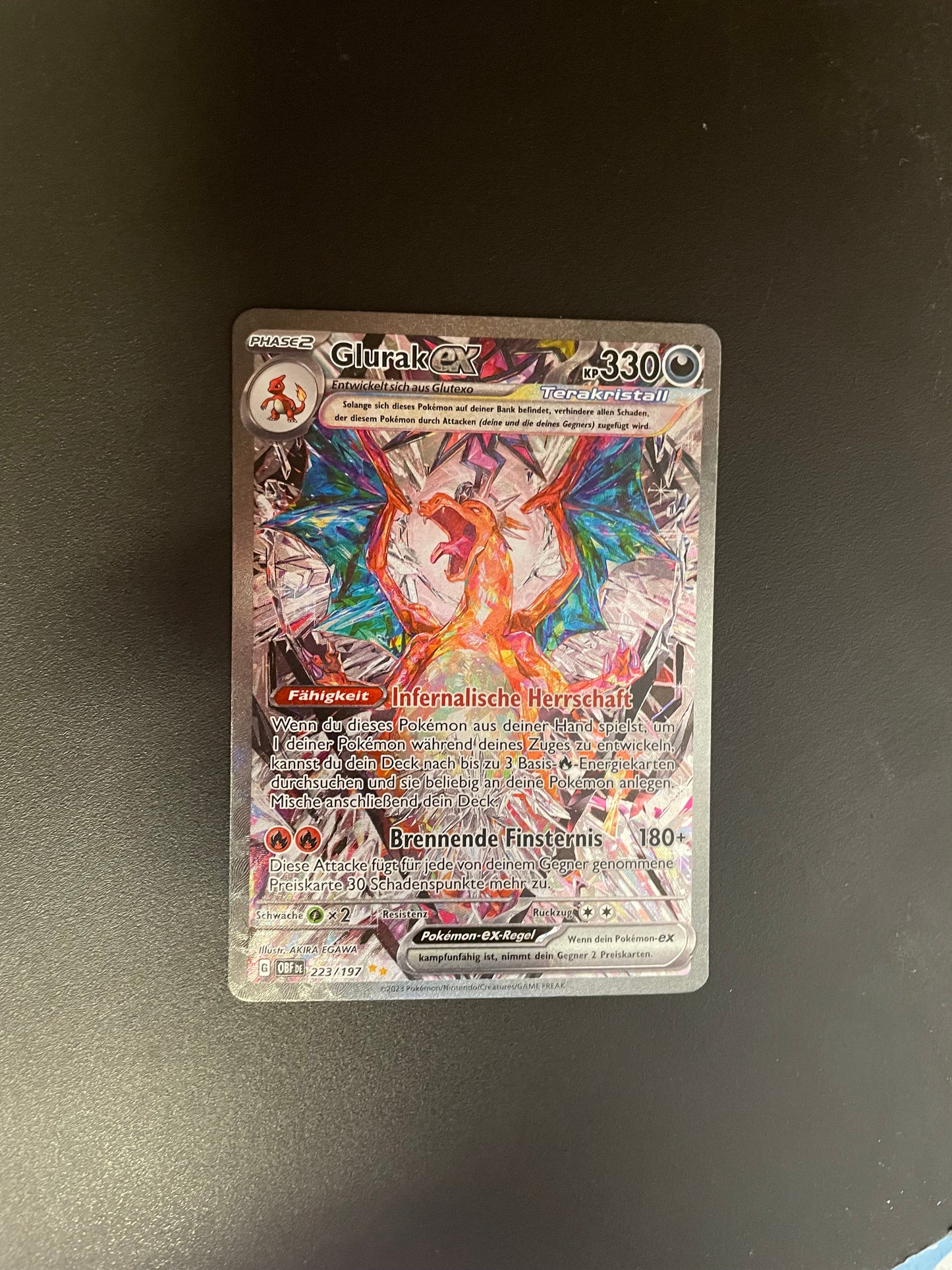 Pokemon Karte Ex Glurak 223/197 Deutsch