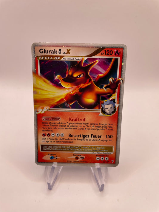 Pokemon Karte Lv.X Glurak 143/147 Deutsch