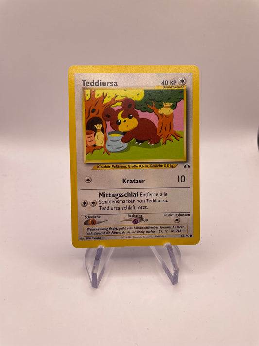 Pokemon Karte Neo Discovery Teddiursa 65/75 Deutsch