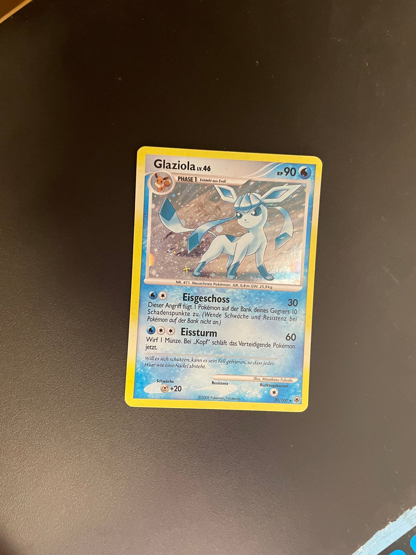 Pokemon Karte Holo Lv.46 Glaziola 20/100 Deutsch