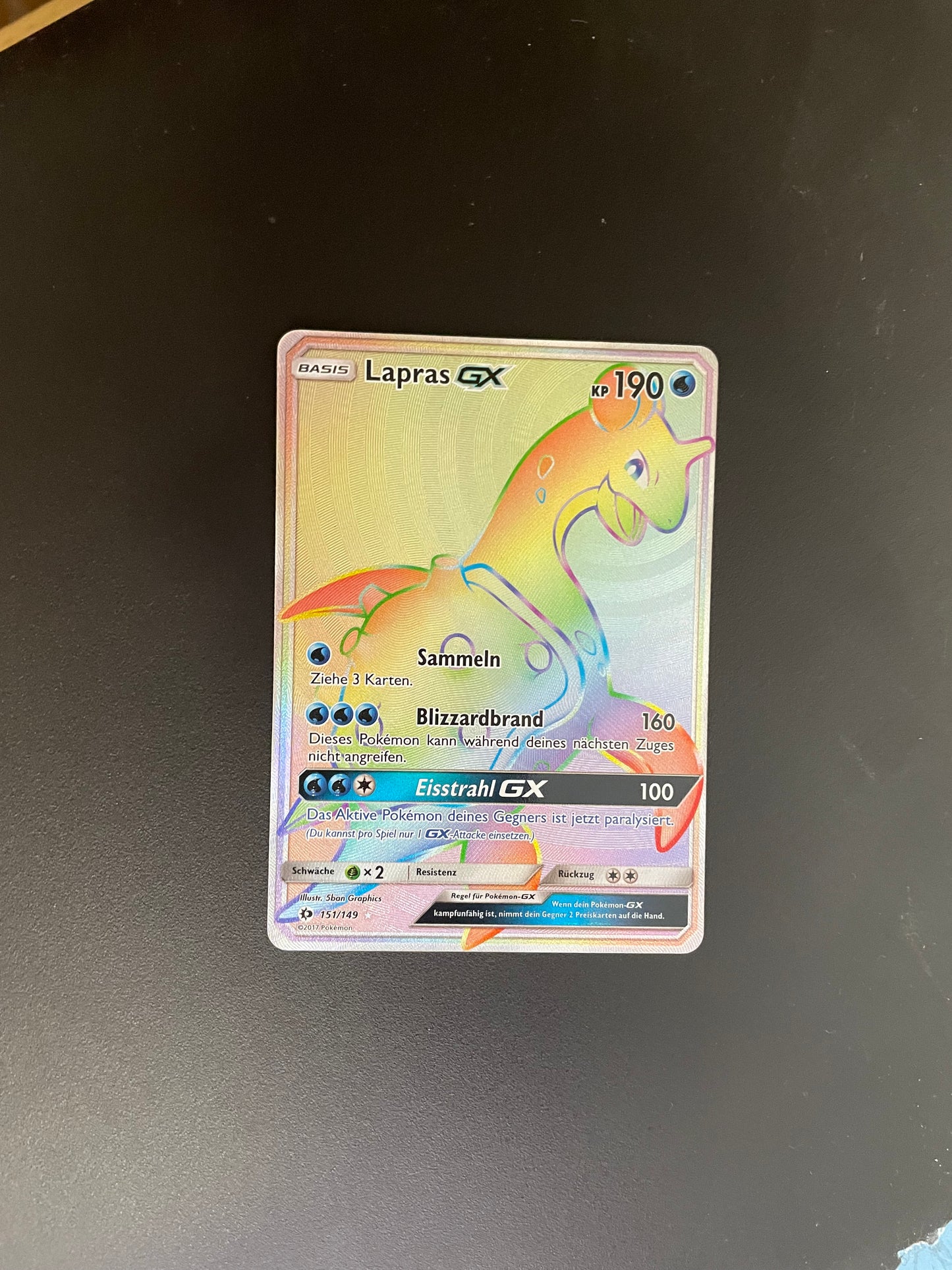 Pokémon Karte Lapras GX 151/149 Deutsch
