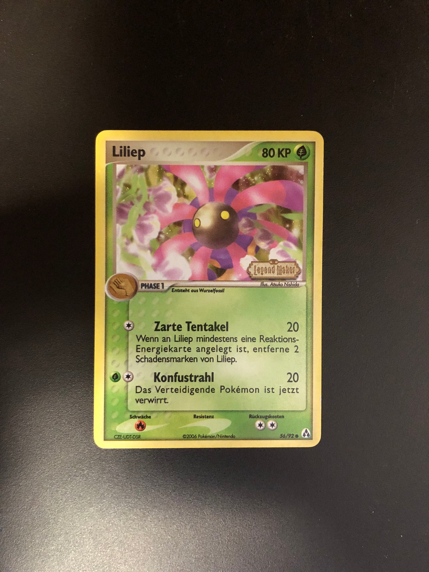 Pokemon Karte Revers Stamp Liliep 56/92  Deutsch