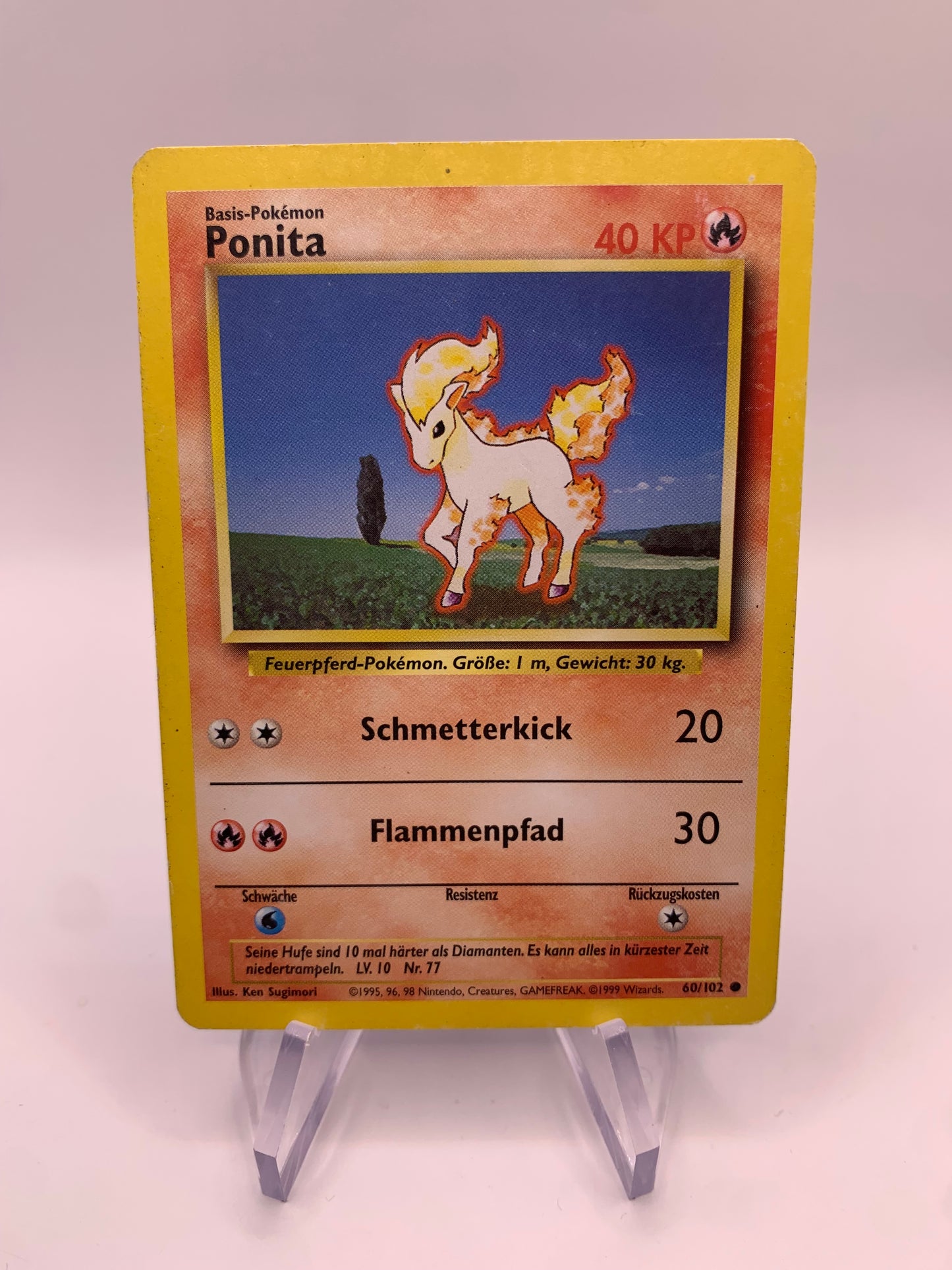 Pokemon Karte Ponita Base-Set 60/102 Deutsch