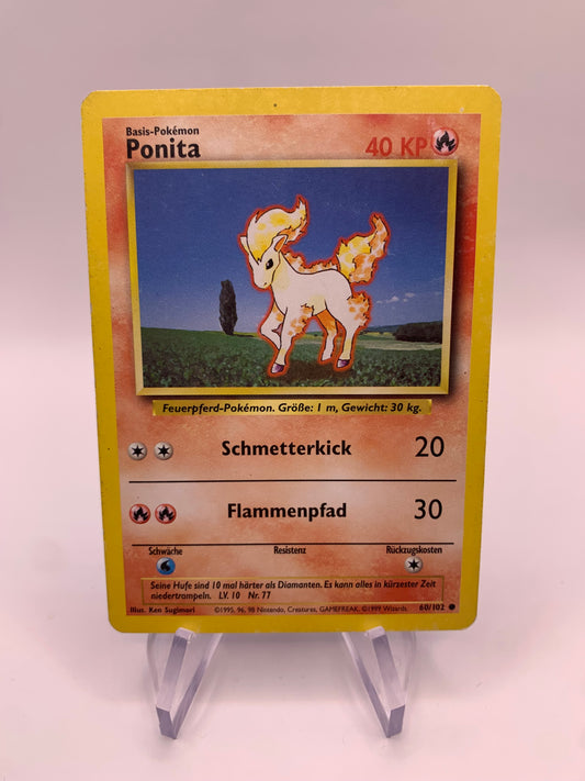 Pokemon Card Ponyta Base Set 60/102 German