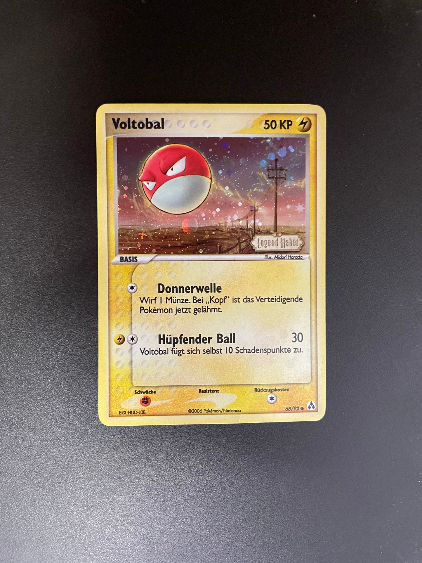 Pokemon Karte Holo Voltobal 68/92 Deutsch