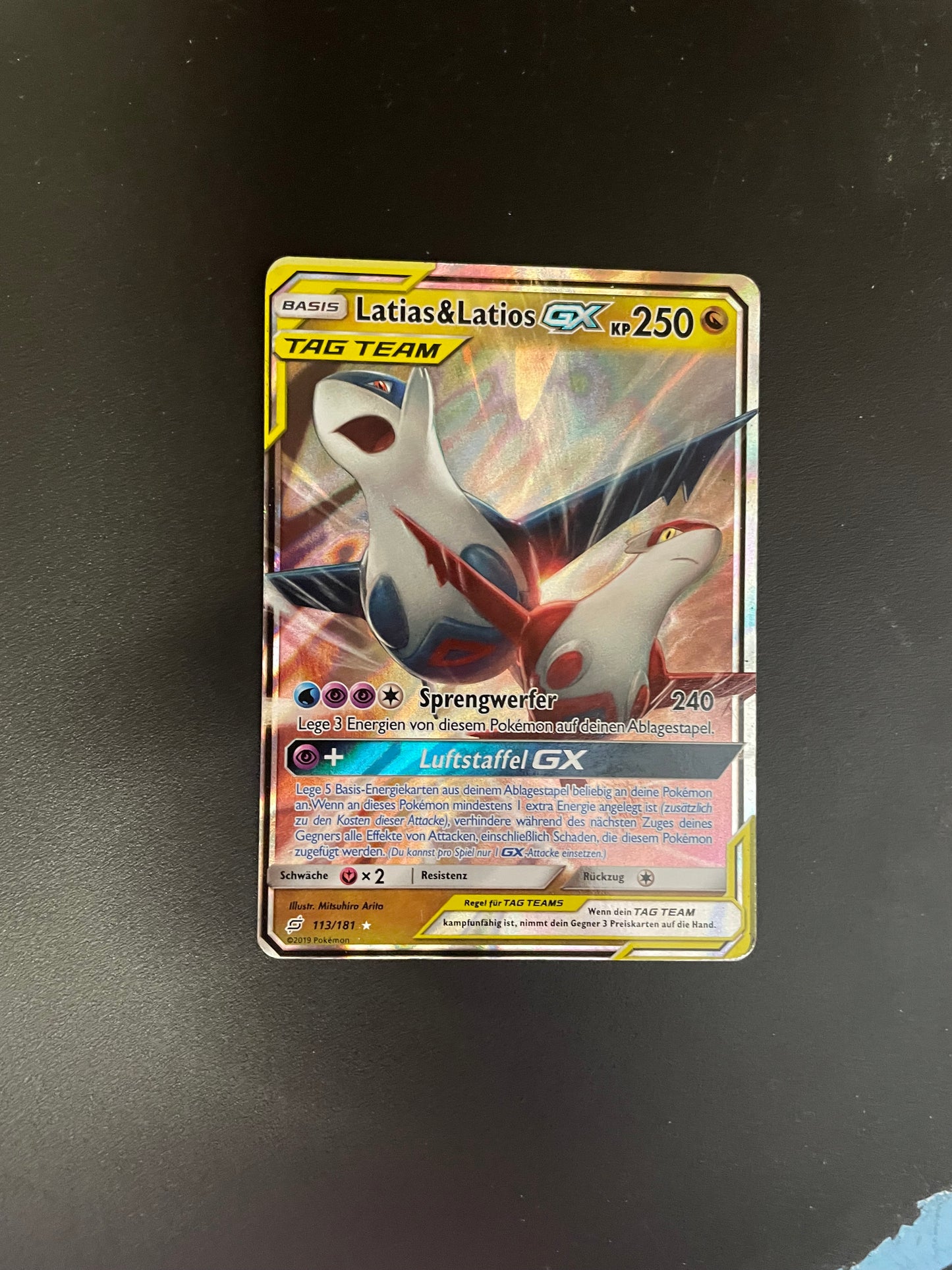 Pokemon Karte GX Tag Team Latias&Latios 113/181 Deutsch