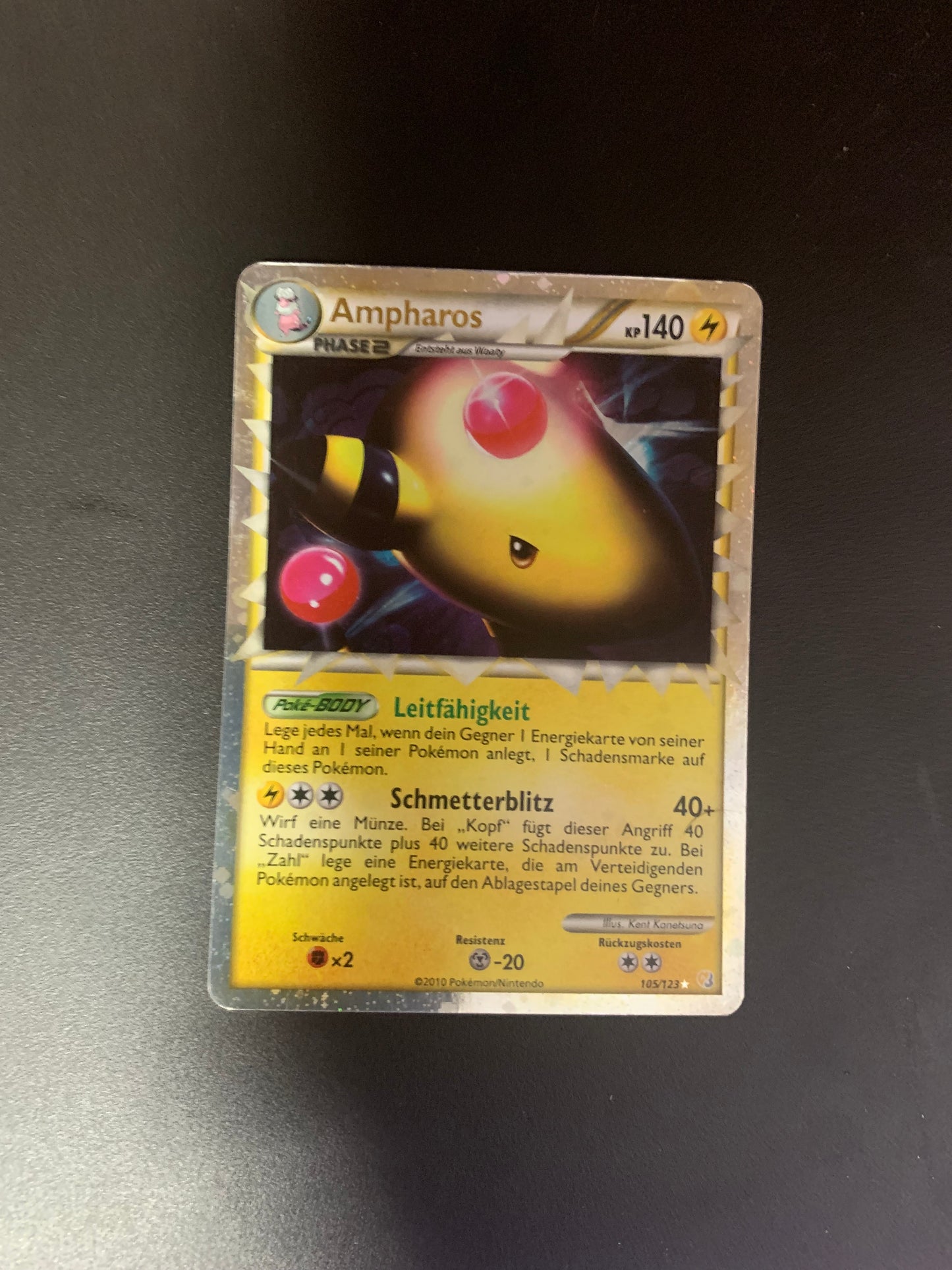 Pokemon Karte Prime Ampharos 105/123 Deutsch