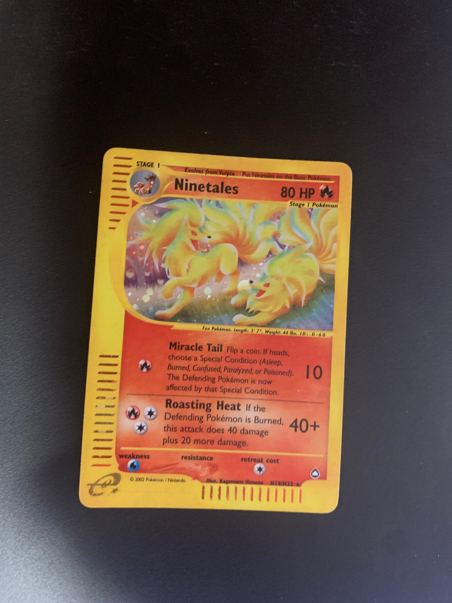 Pokemon Karte E-Series Vulnona H19/H32 Deutsch