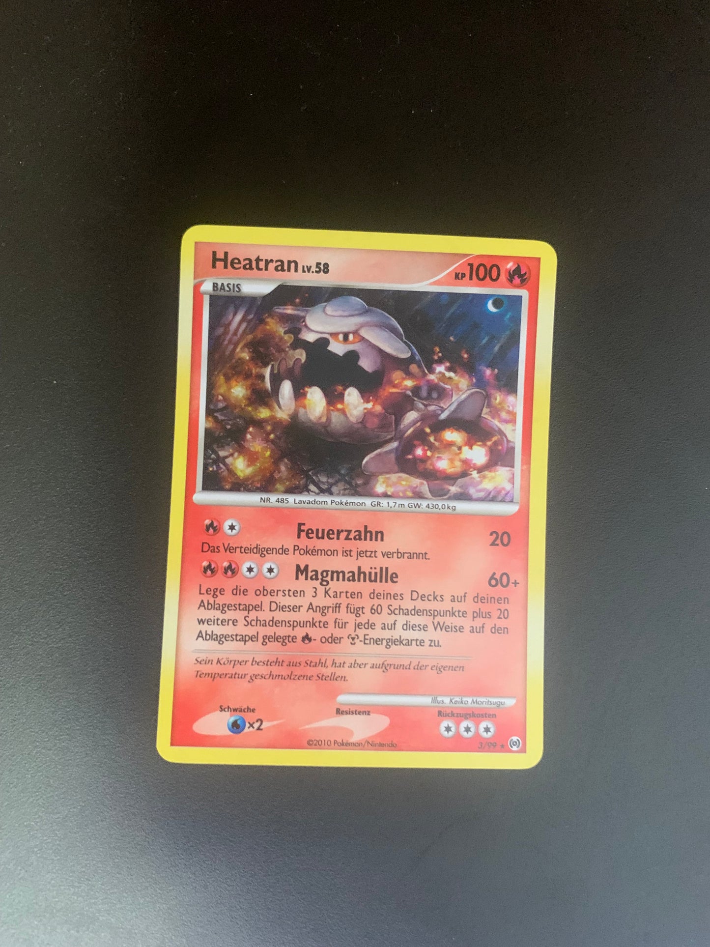 Pokemon Karte Holo Heatran 3/99 Deutsch