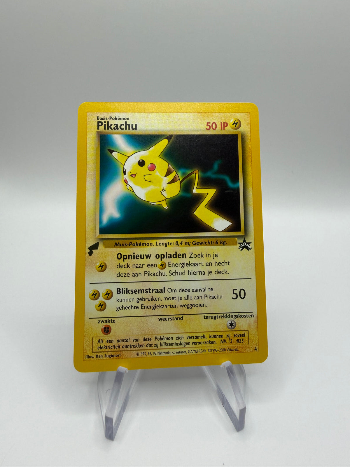 Pokemon Karte World Collection Pikachu 4 Holländisch