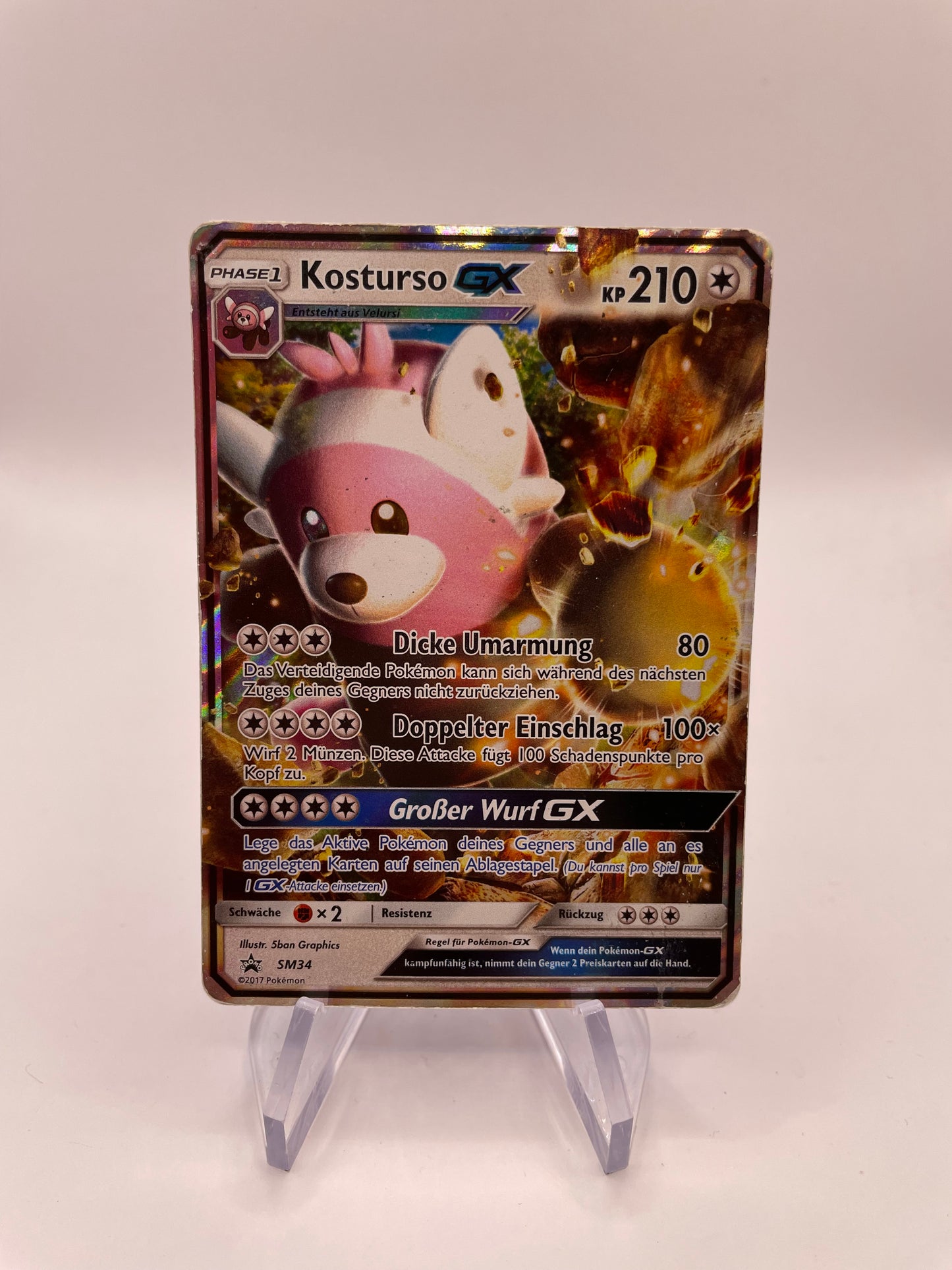 Pokémon Karte Kosturso GX SM34 Deutsch