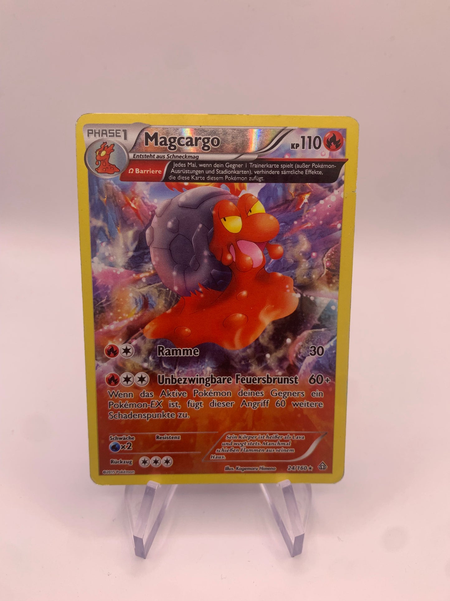 Pokemon Karte Reverse Magcargo 24/160 Deutsch