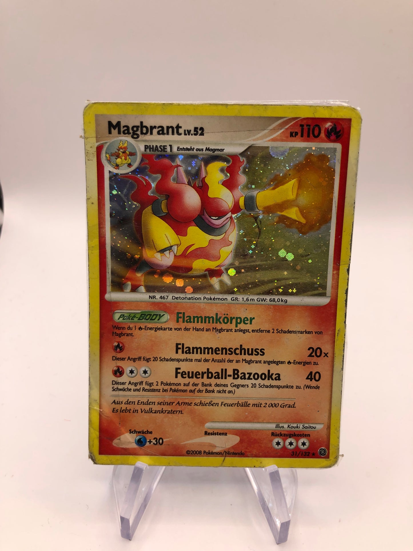 Pokemon Karte Holo Magbrant 31/132 Deutsch