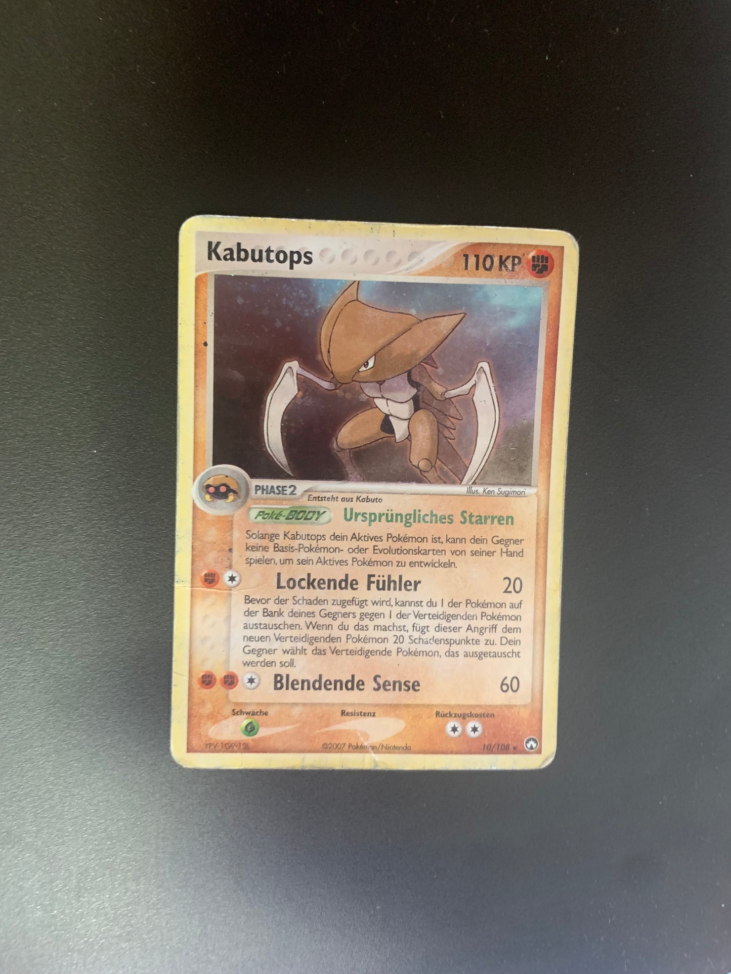 Pokemon Karte Holo Kabutobs 10/108 Deutsch