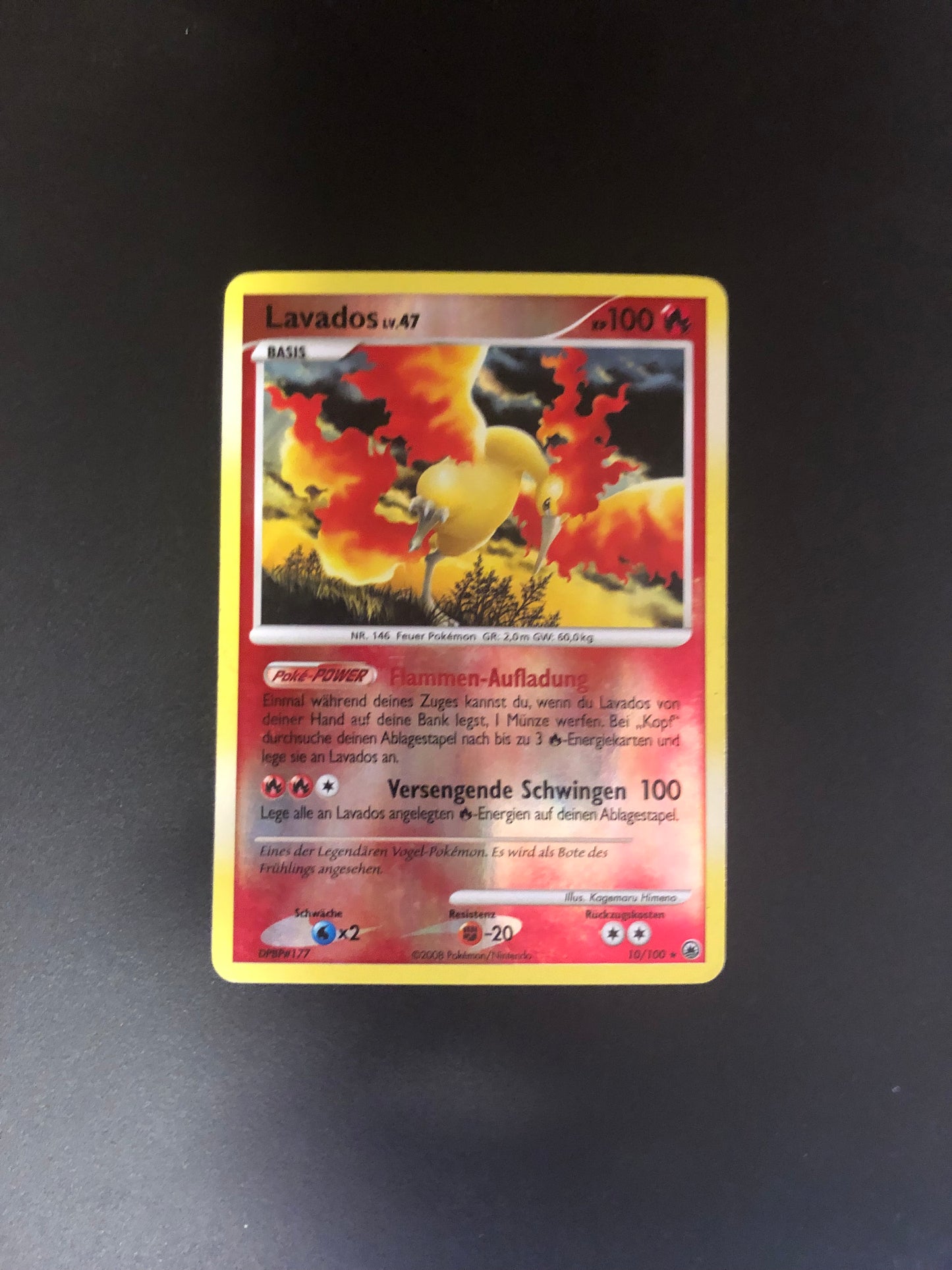 Pokemon Karte Revers Lavados 10/100 Deutsch