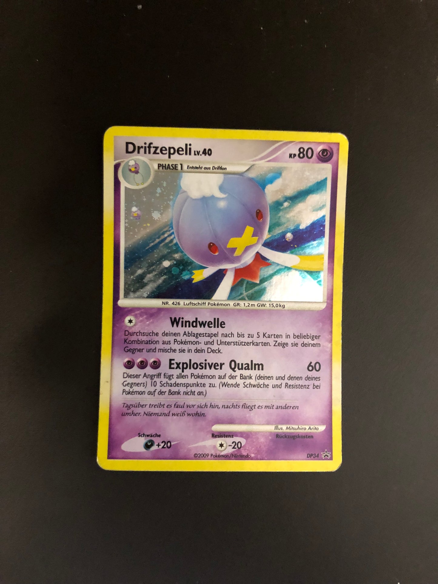 Pokemon Karte Holo Drifzepeli DP34 Deutsch