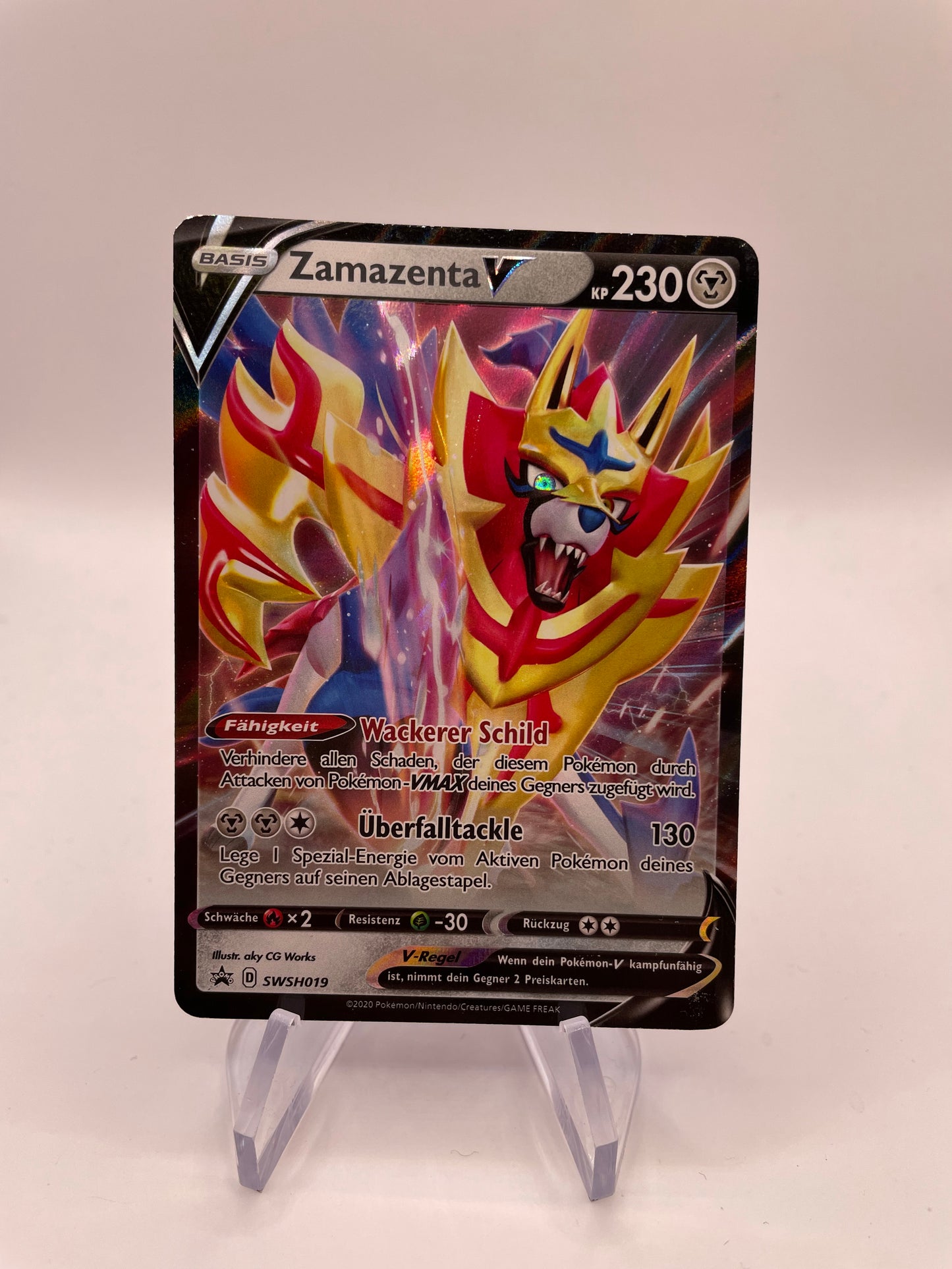 Pokemon Karte V Zamazenta SWSH019 Deutsch