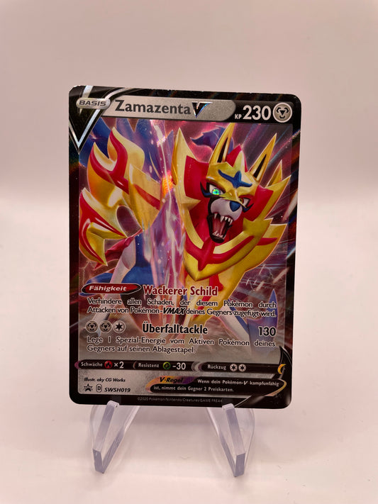Pokemon Karte V Zamazenta SWSH019 Deutsch