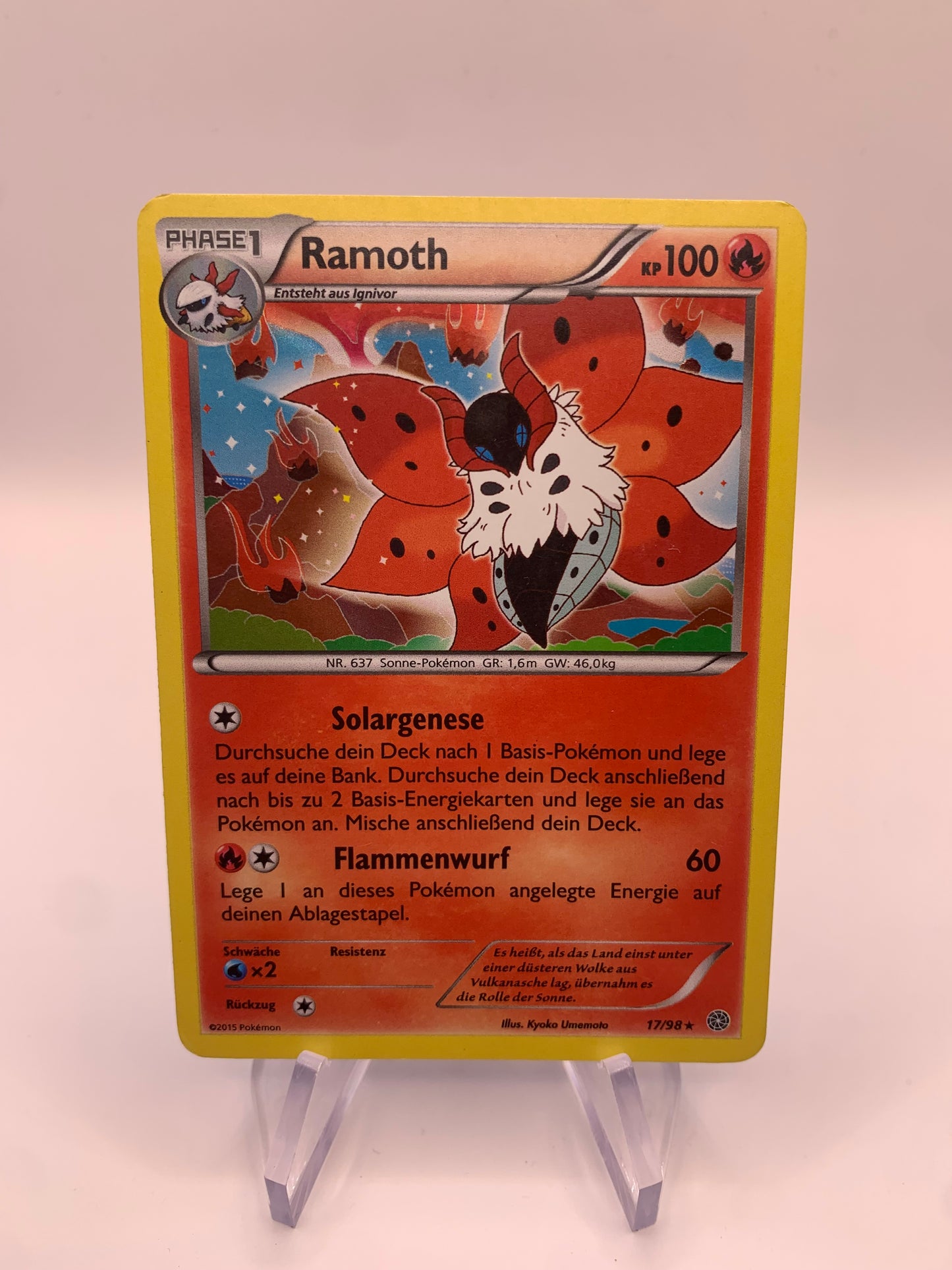 Pokemon Karte Holo Ramoth 17/98 Deutsch