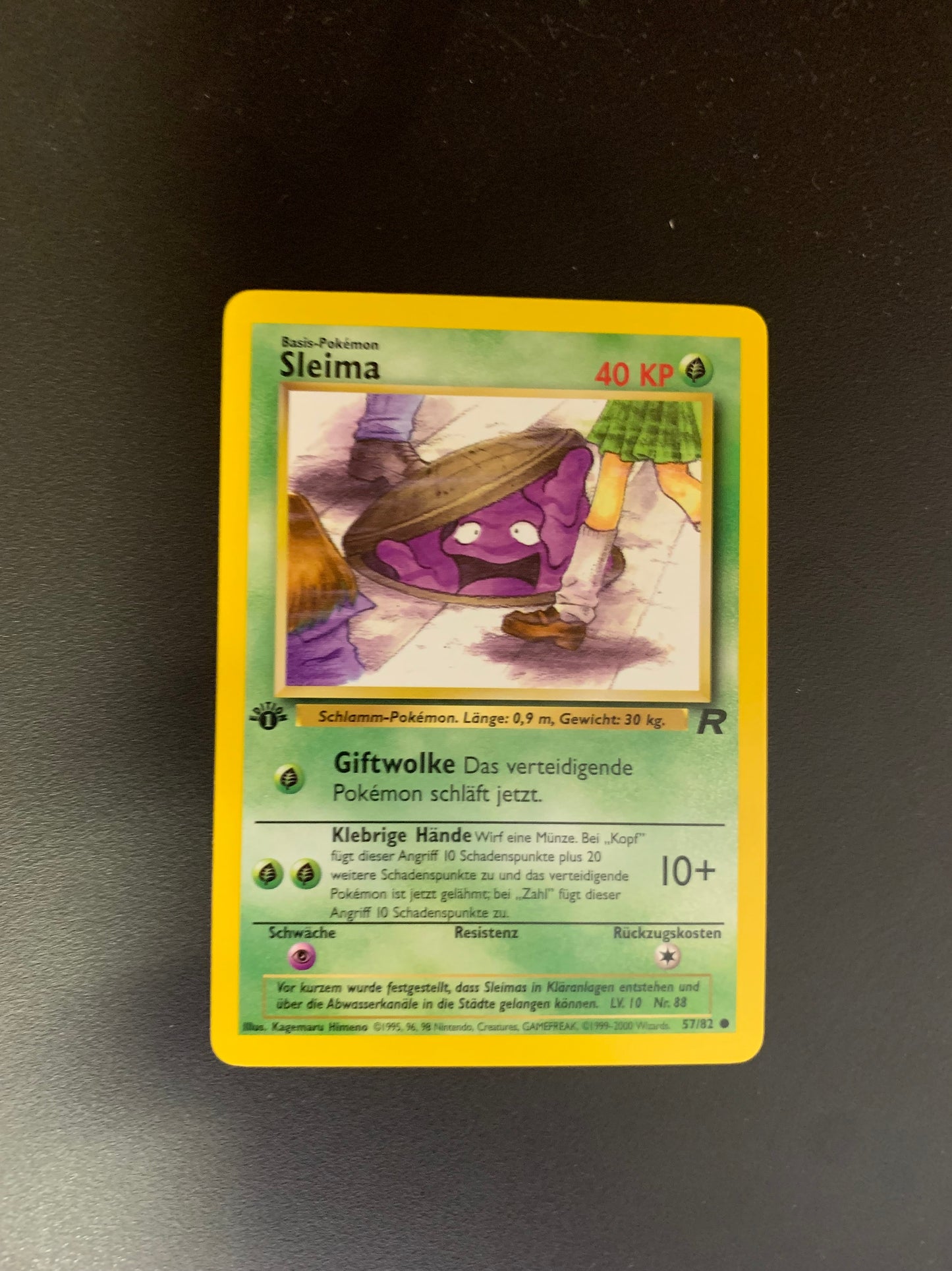 Pokemon Karte Rocket 1.Edition Sleima 57/82 Deutsch