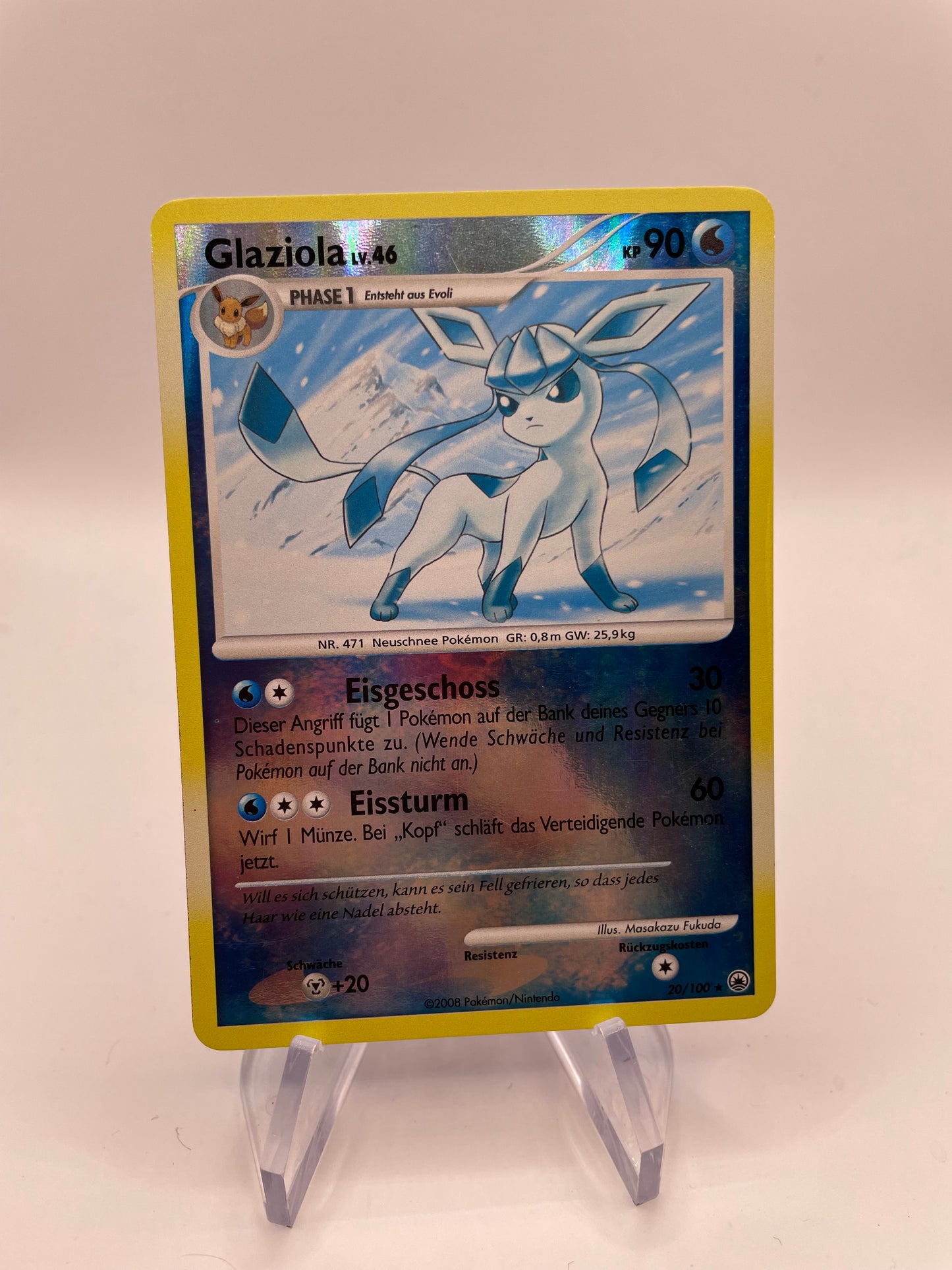 Pokemon Karte Revers Glaziola 20/100 Deutsch