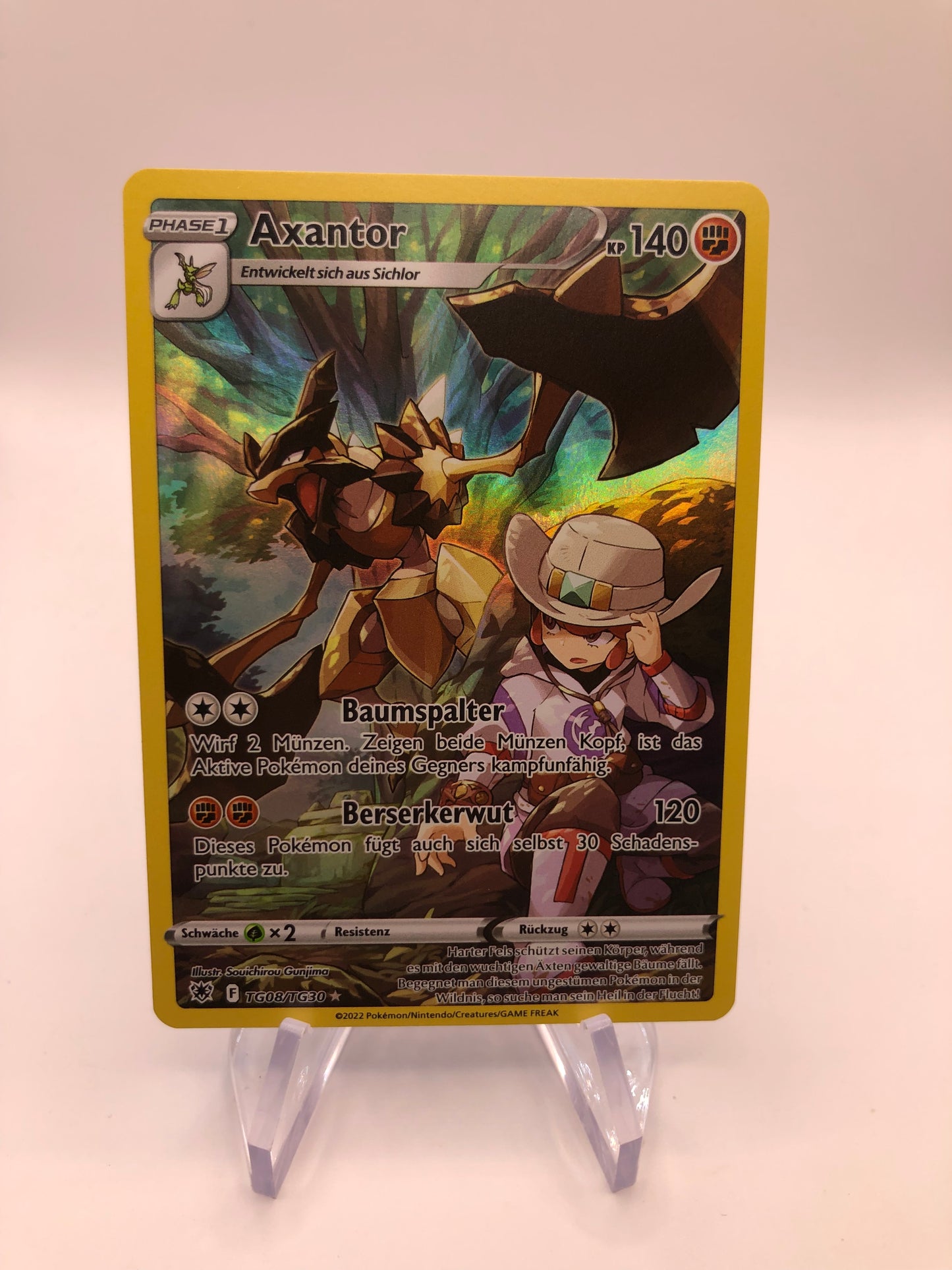 Pokemon Karte Art-Rare Axantor TG08/TG30 Deutsch