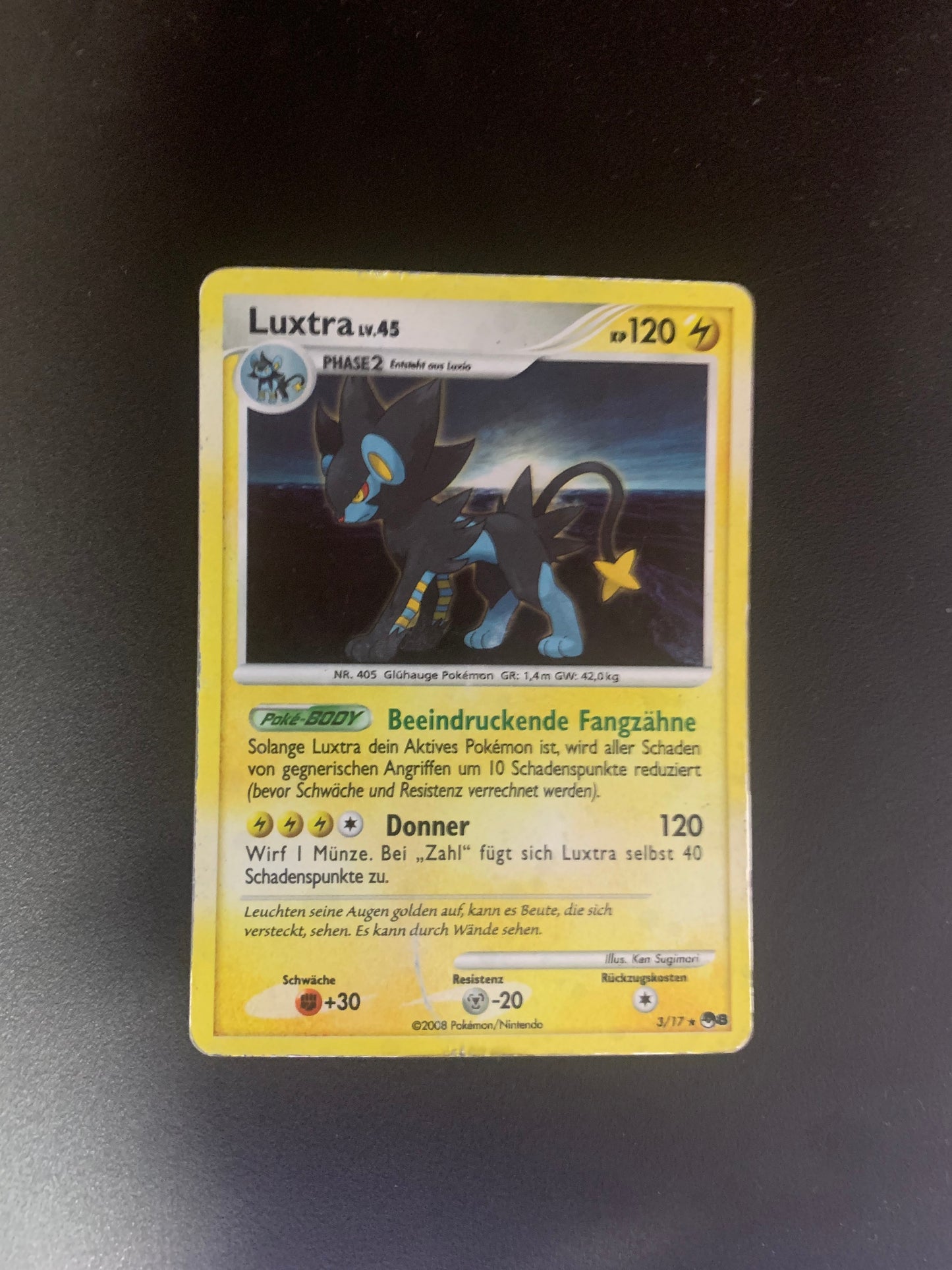 Pokemon Karte Holo Luxtra 3/17 Deutsch