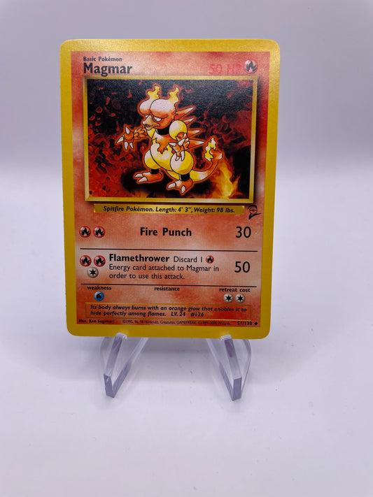 Pokemon Karte Base Set 2 Magmar 51/130 Englisch