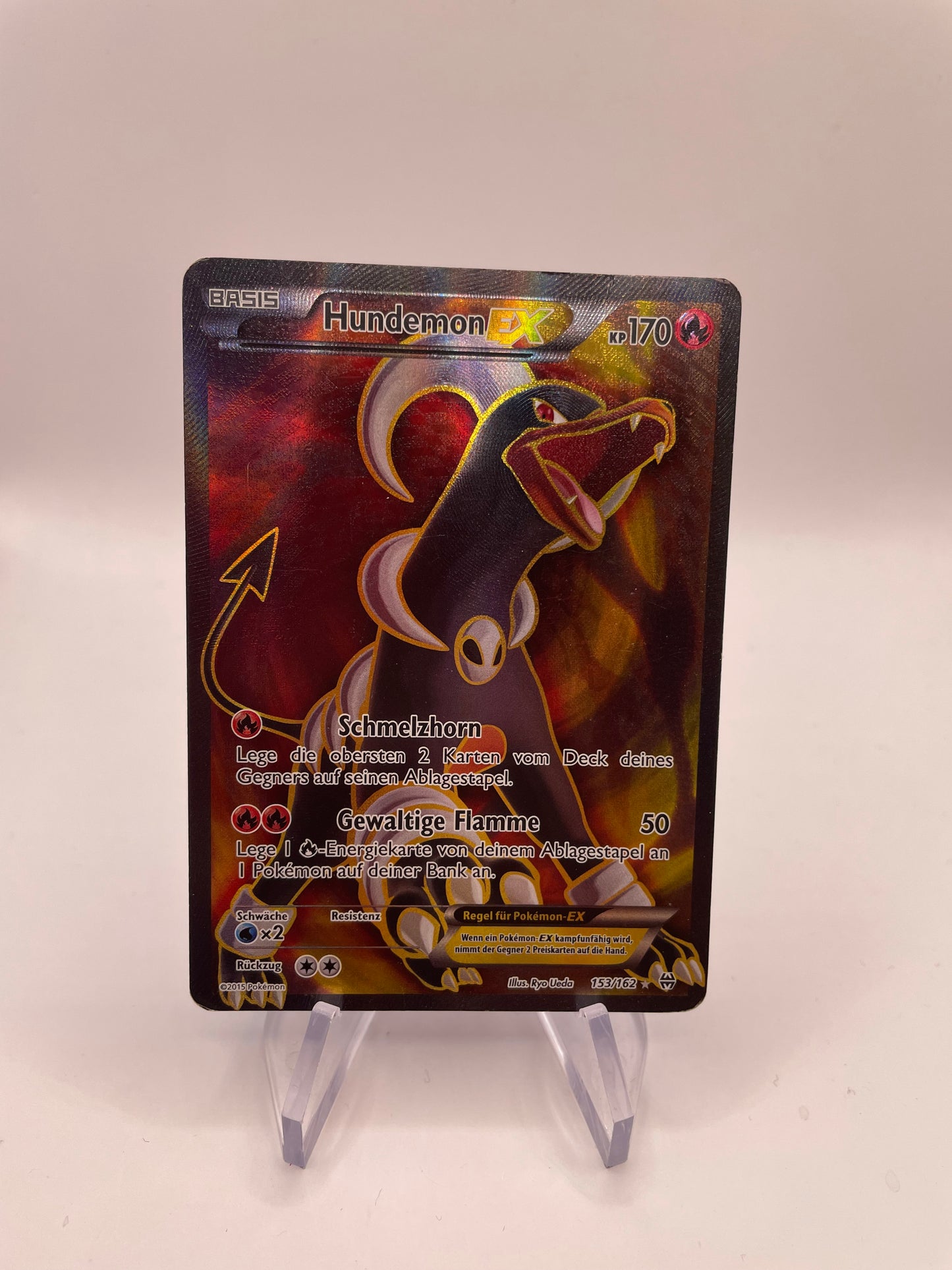 Pokemon Karte EX Hundemon 153/162 Deutsch