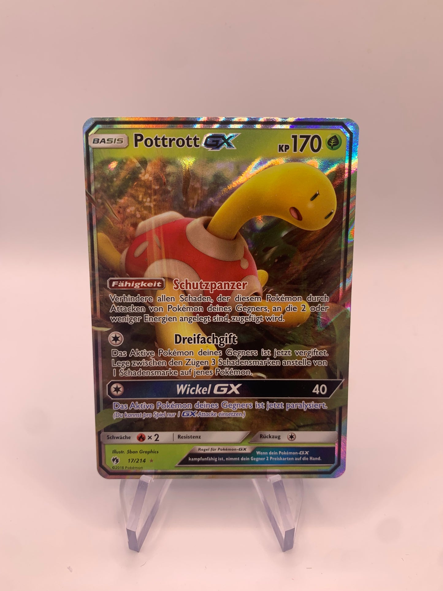 Pokemon Karte GX Pottrott 17/214 Deutsch