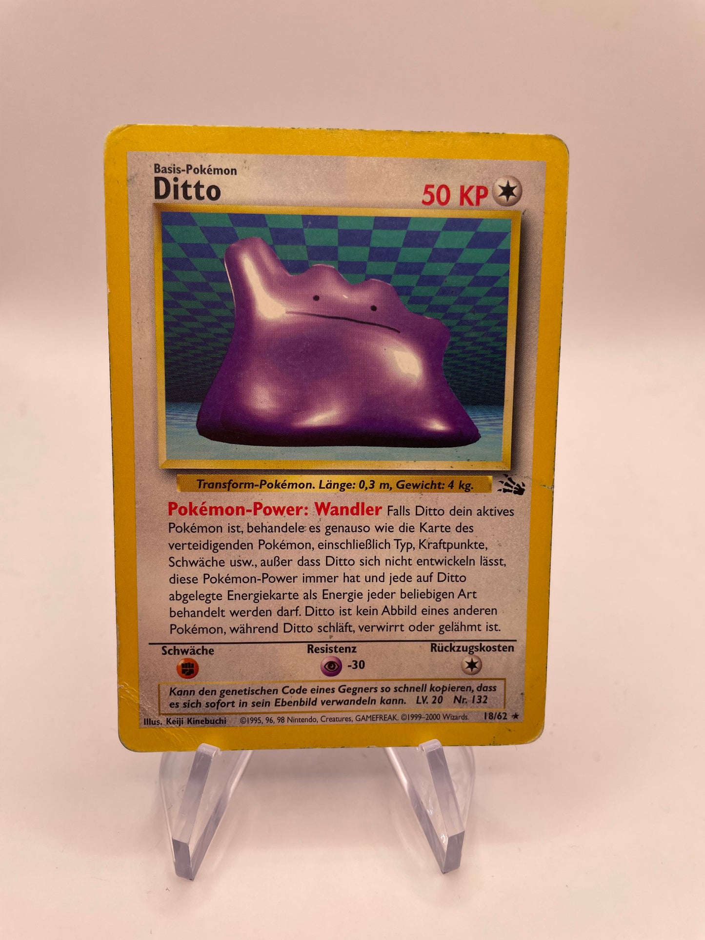 Pokemon Karte Fossil Ditto 18/62 Deutsch