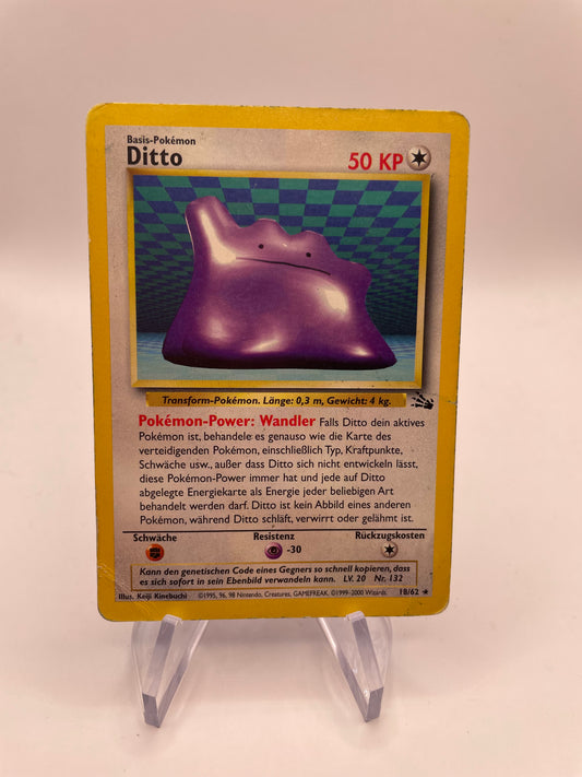 Pokemon Karte Fossil Ditto 18/62 Deutsch