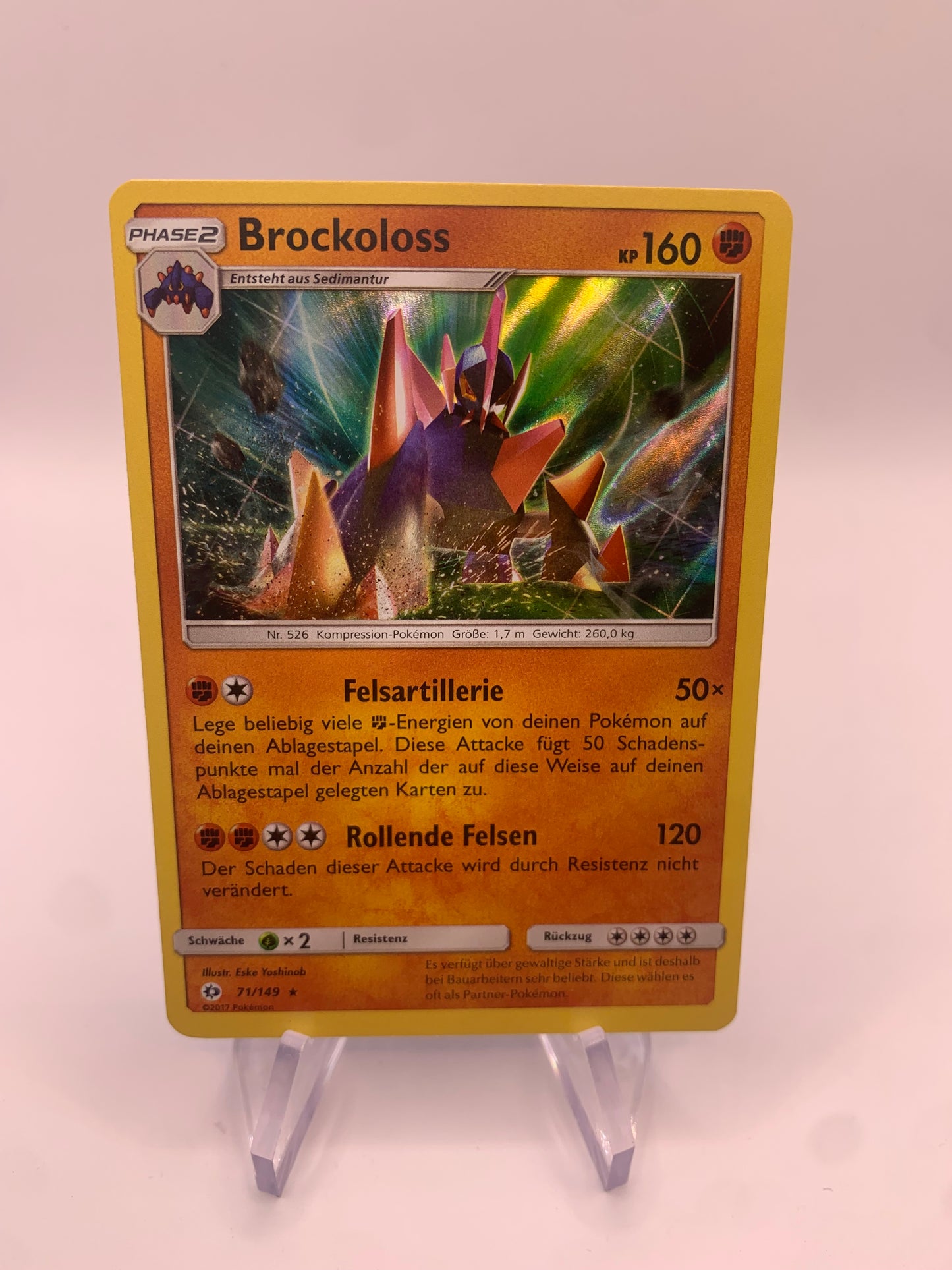 Pokemon Karte Holo Tandrak 86/122 Deutsch