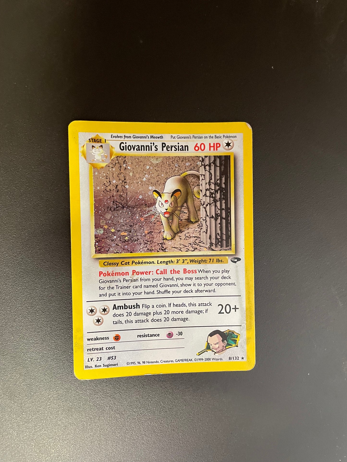 Pokemon Karte Holo Giovanni‘s Persian 8/132 Englisch