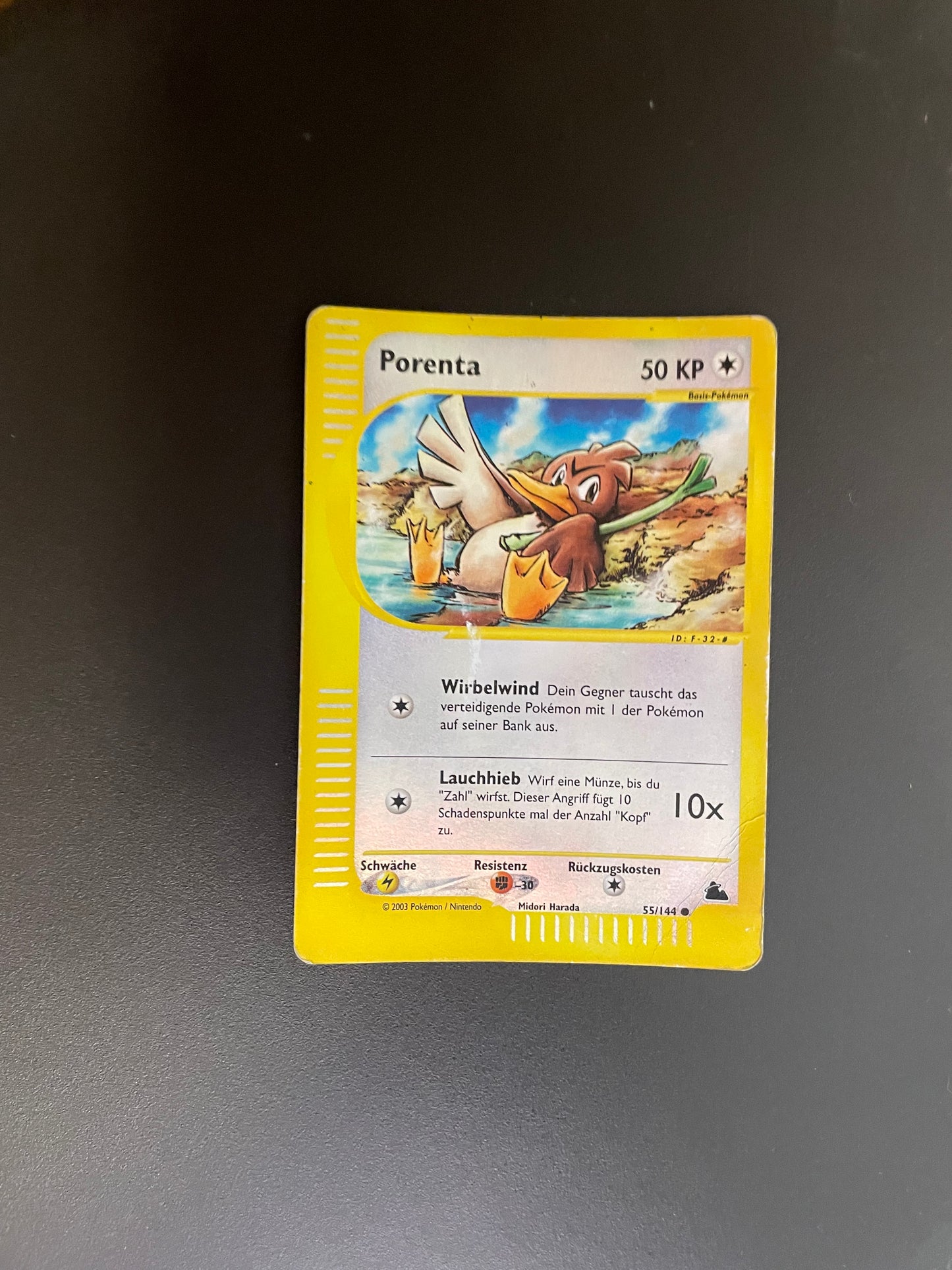 Pokémon Karte Reverse e-Series Porenta 55/144 Deutsch