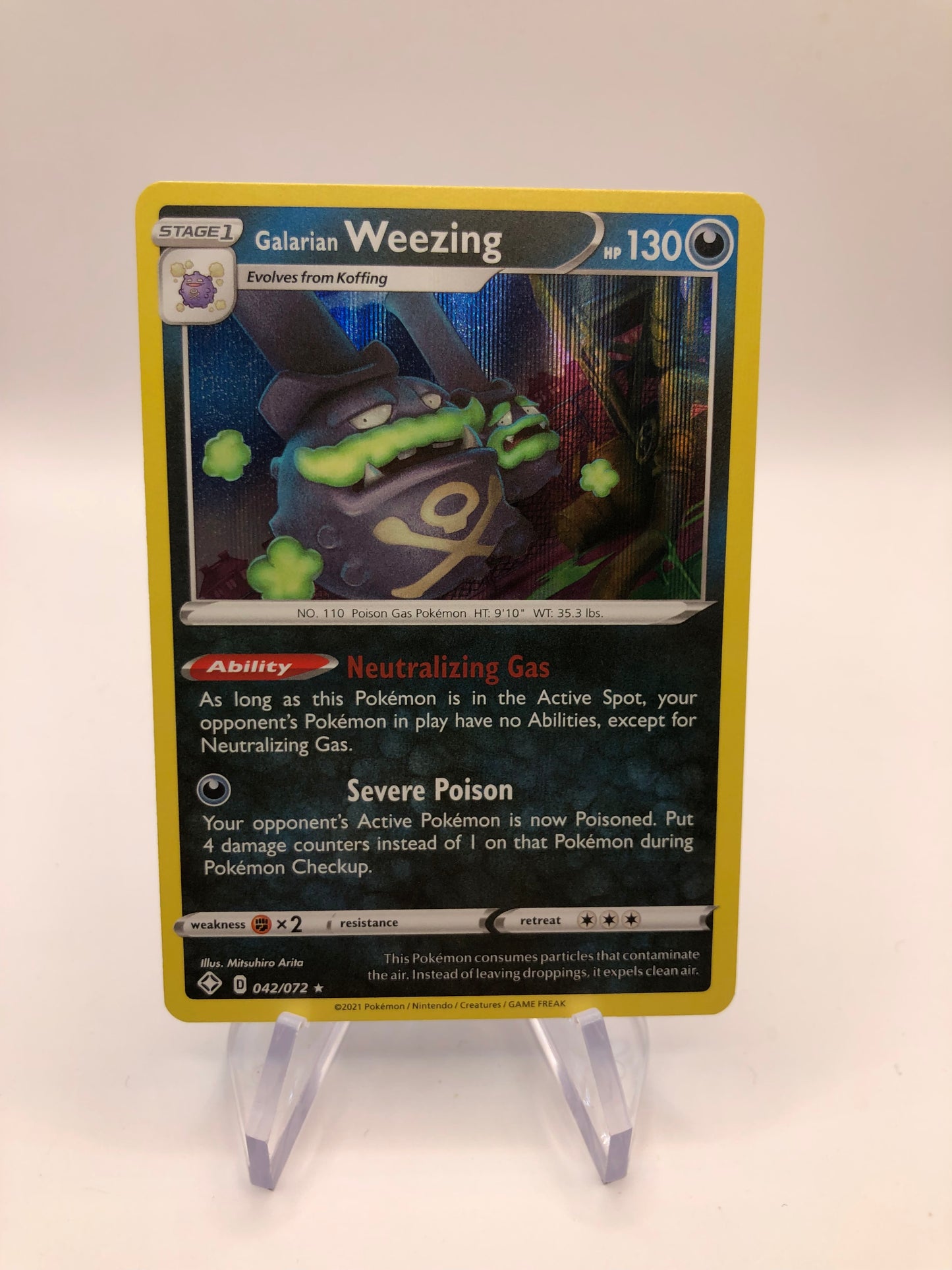 Pokemon Karte Holo Weezing 42/72 Englisch