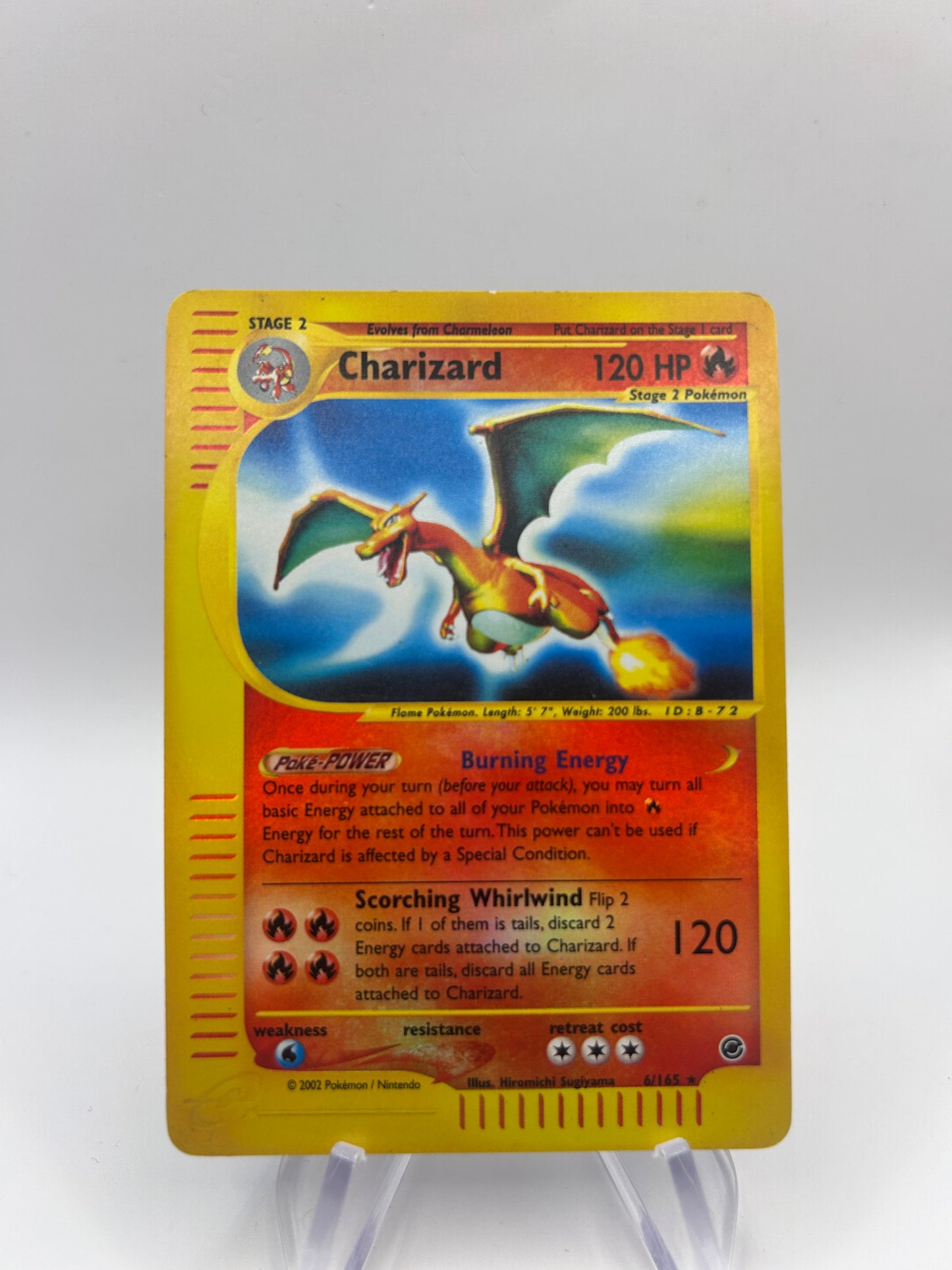 Pokemon Karte E-Serie Reverse Glurak 6/165 Englisch
